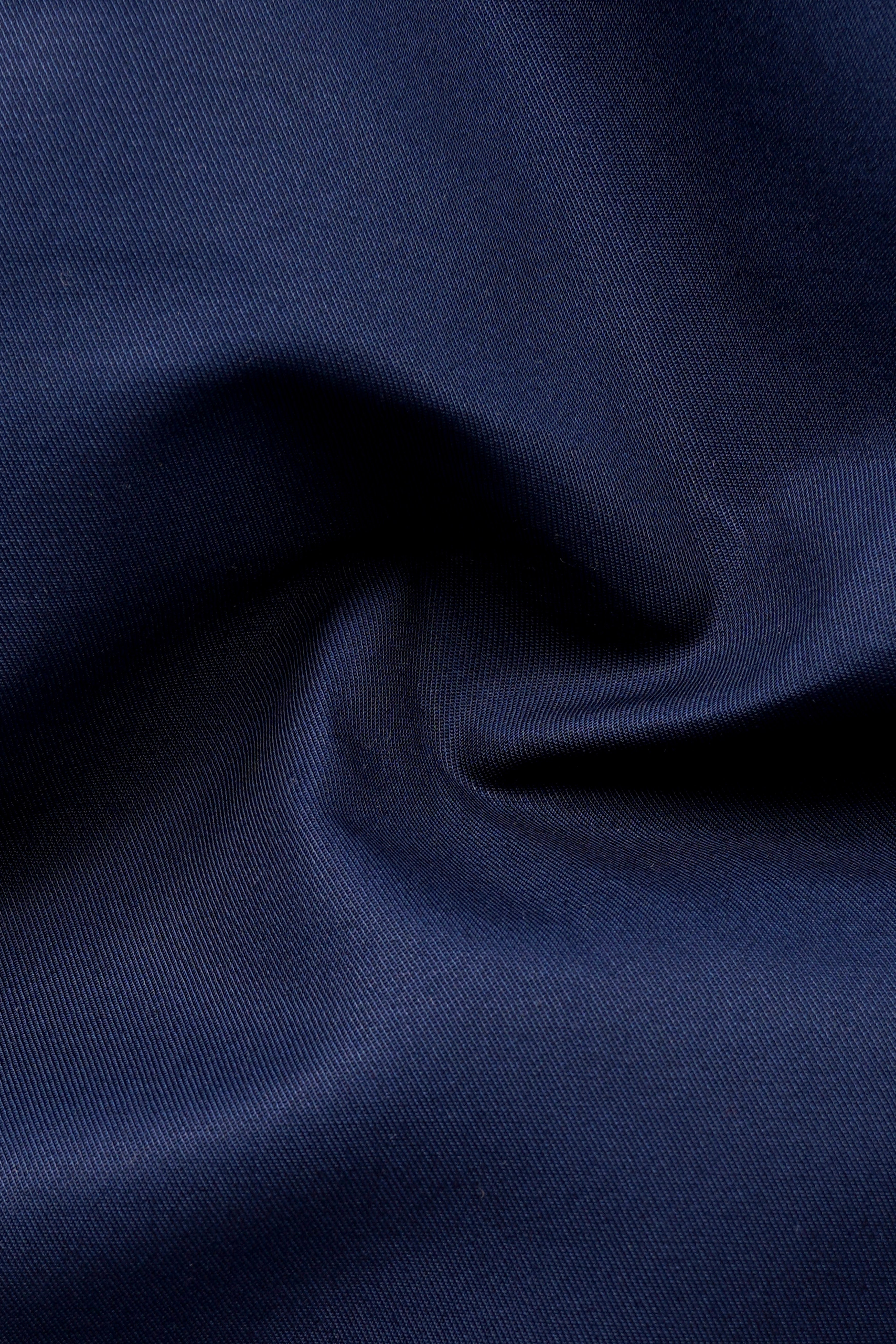 Bunting Blue Solid Wool Rich Single Breasted Blazer