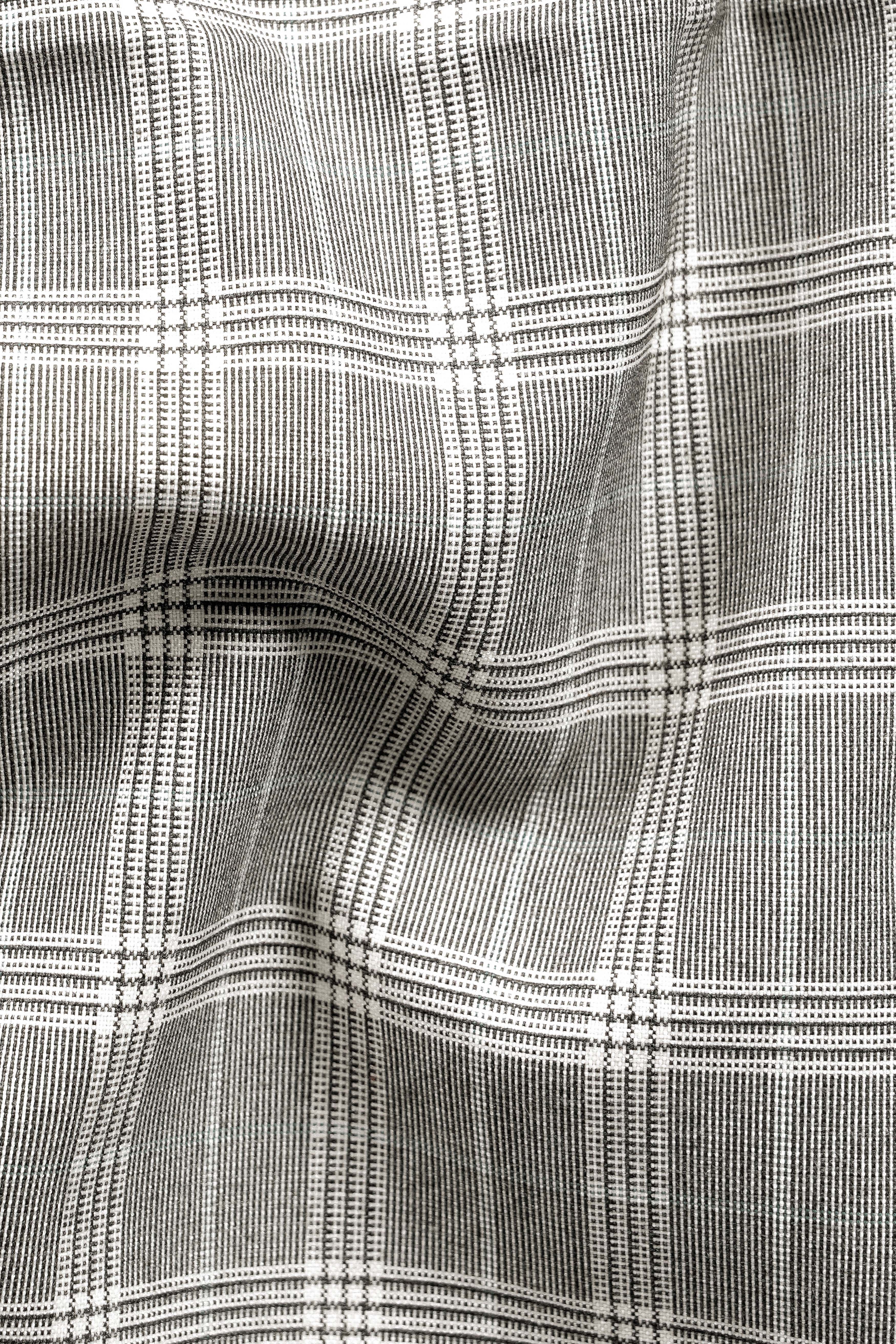 Venus Gray Plaid Wool Rich Single Breasted Blazer