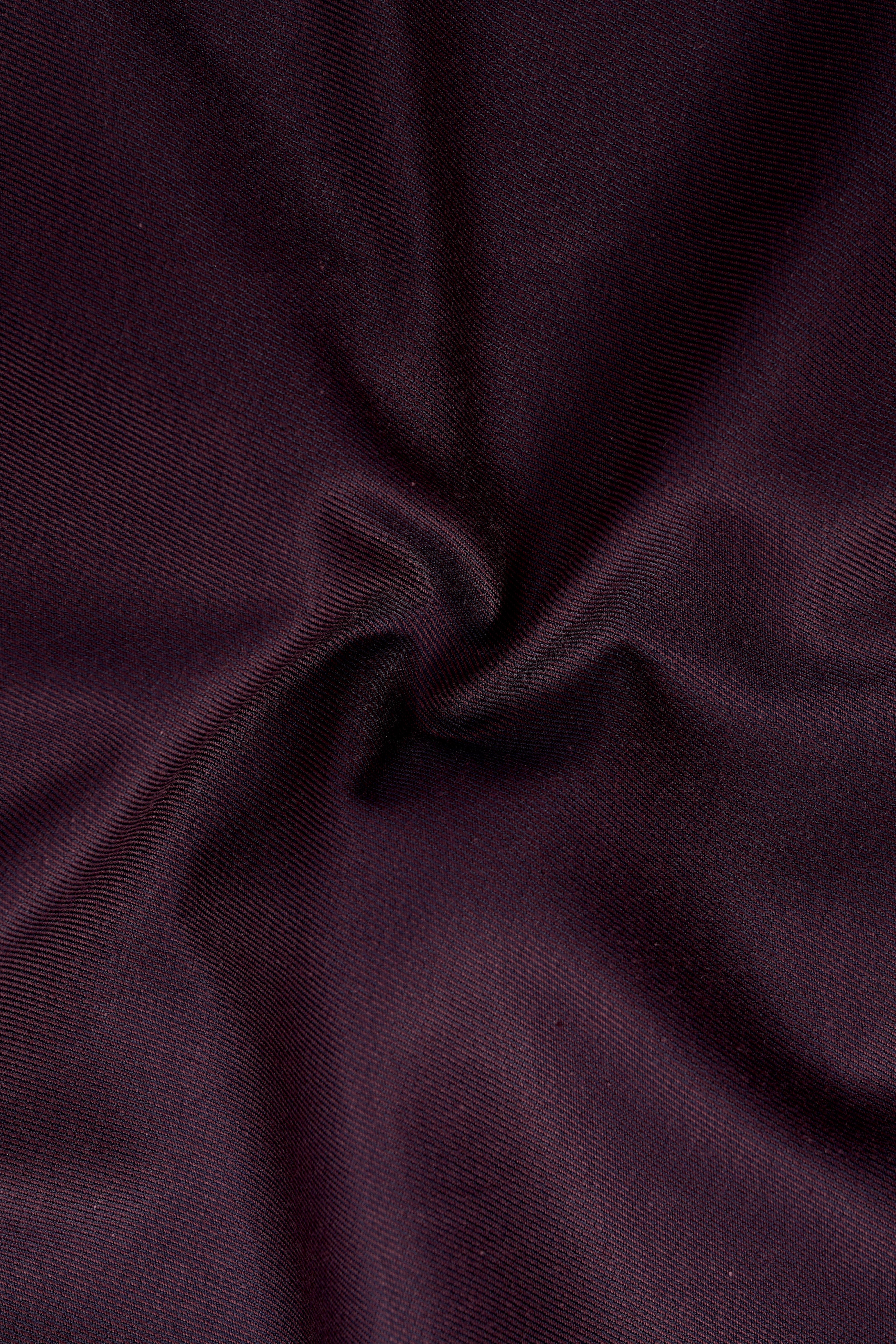 Zambezi Purple Solid Cotton Single Breasted Blazer