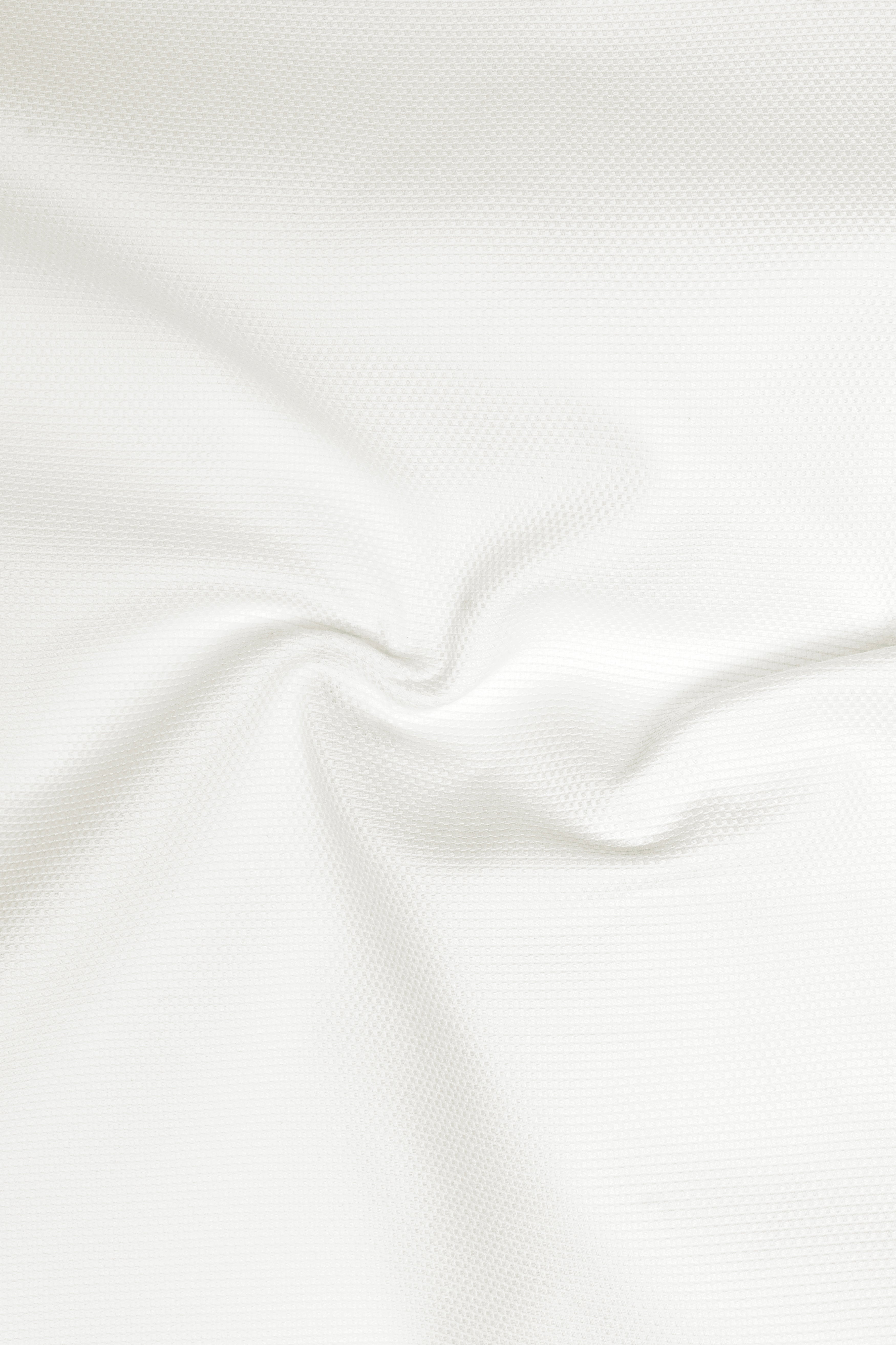 Merino Cream Solid Cotton Single Breasted Blazer