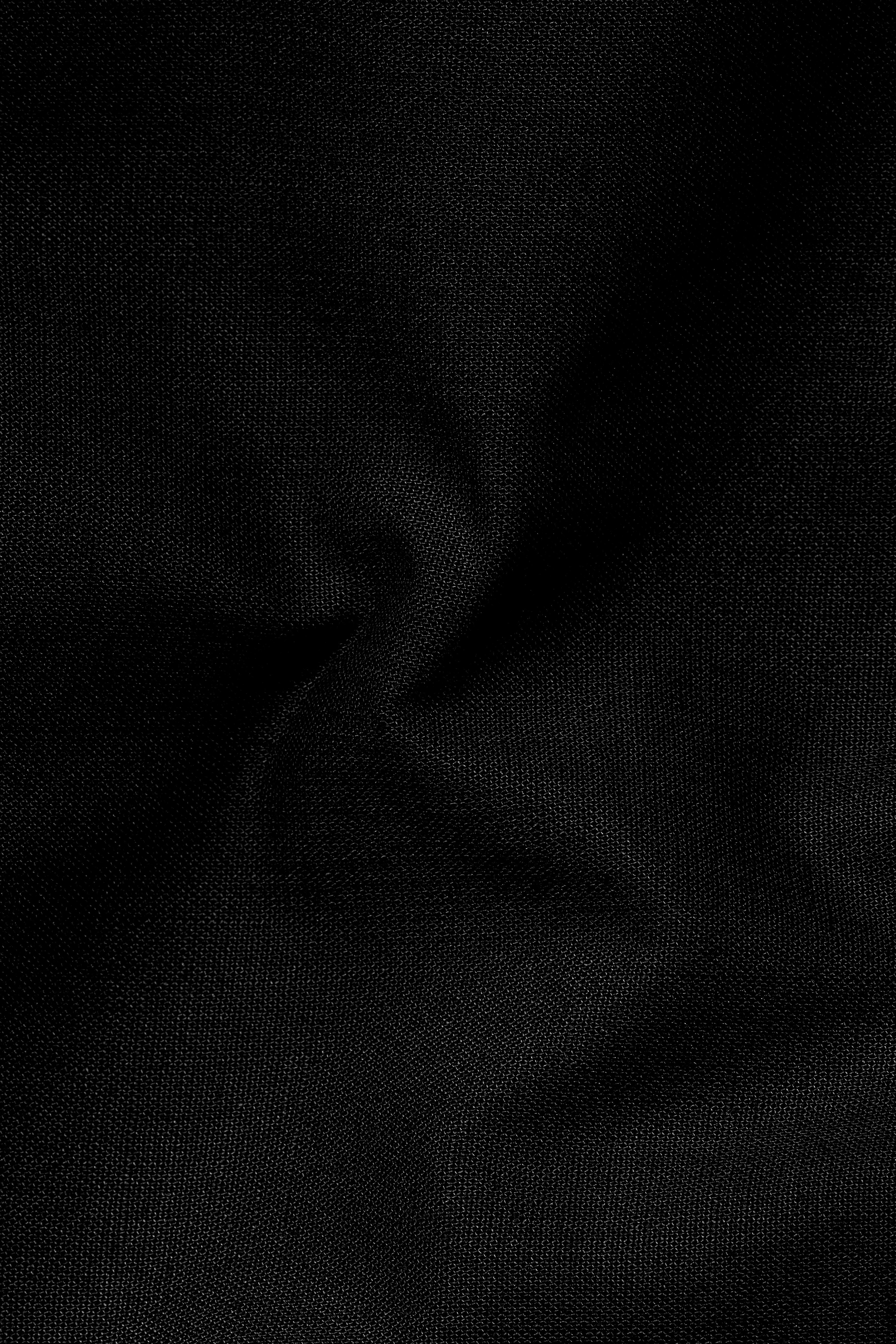 Jade Black Solid Bandhgala Luxurious Linen Blazer