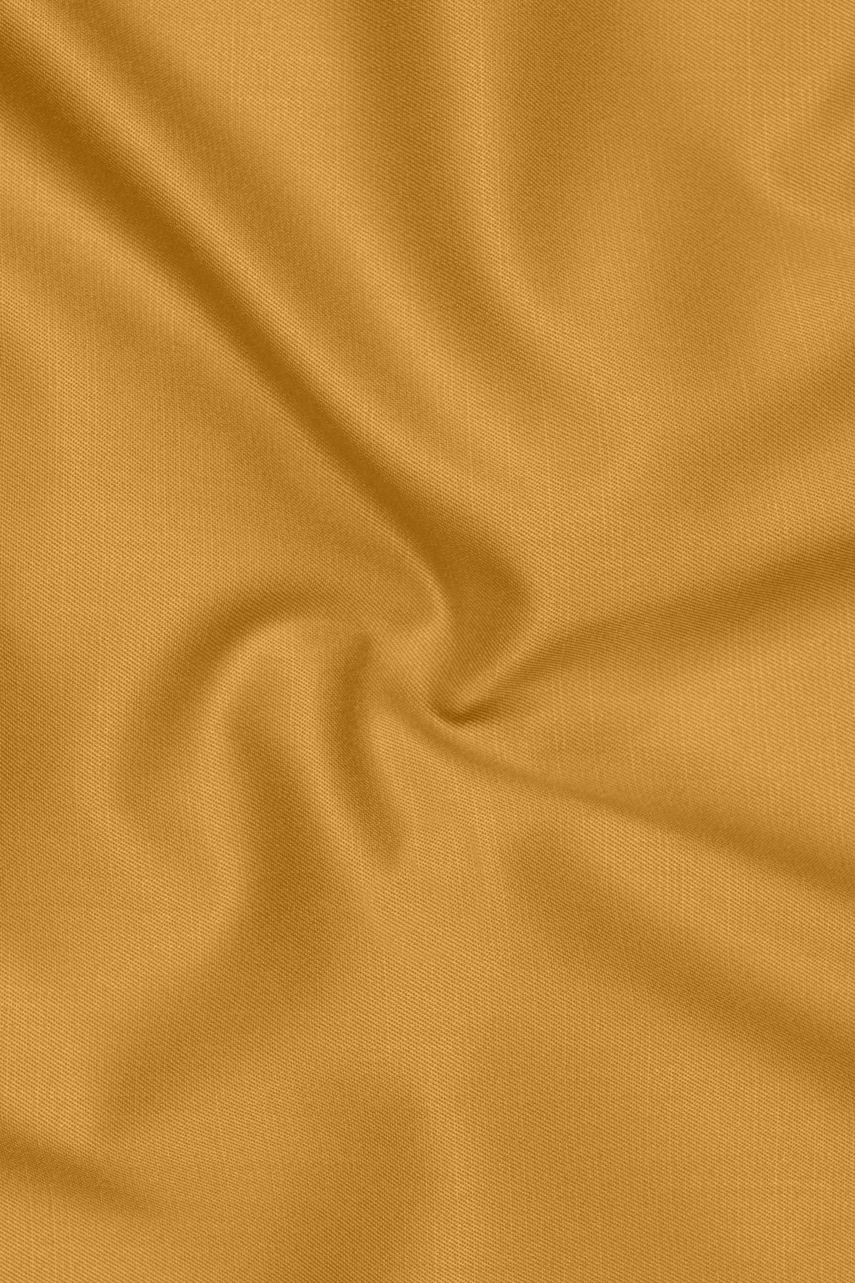 Saffron-Harvest Yellow Wool Rich Tuxedo Slight Stretch Blazer