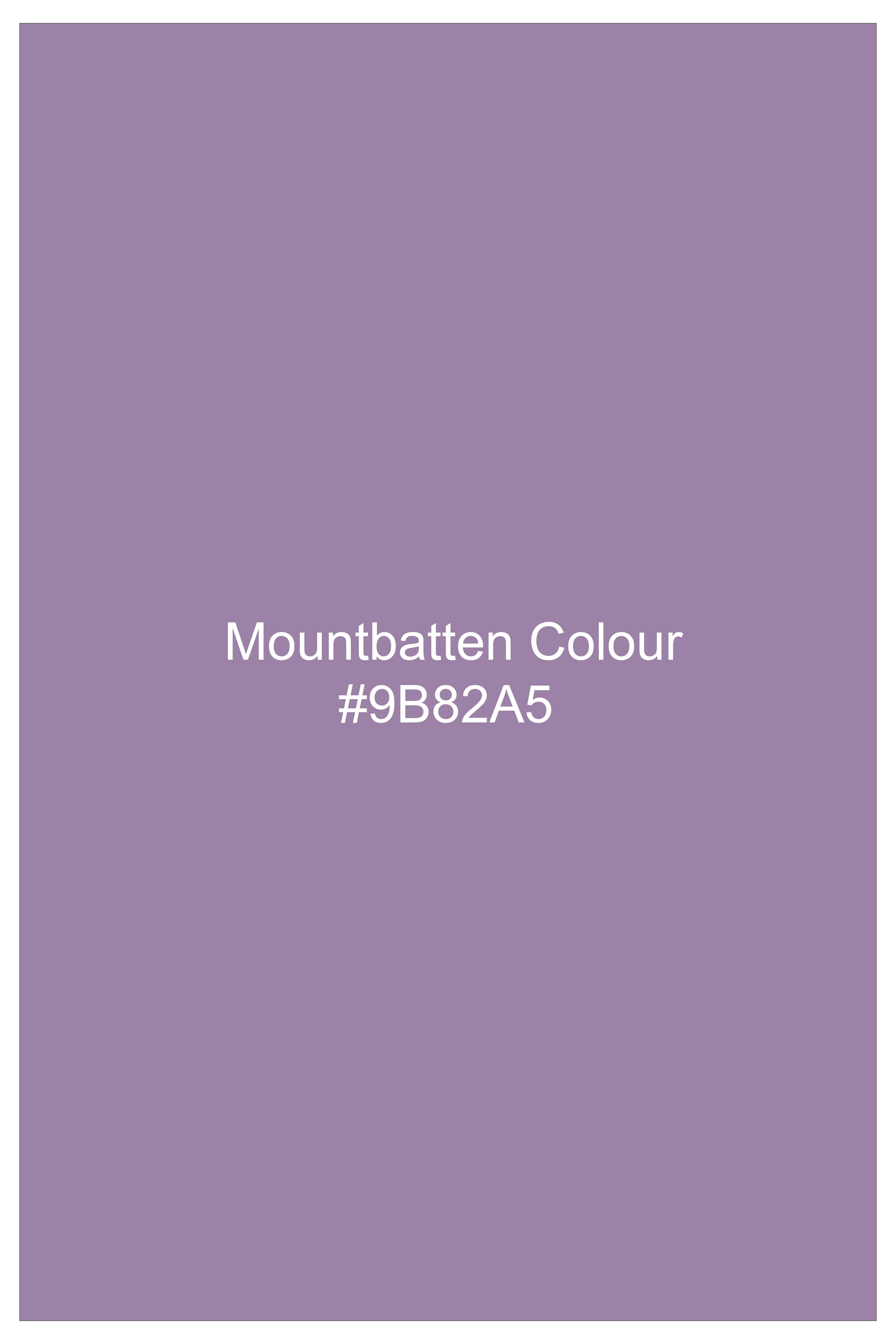 Roylen-Mountbatten Purple Wool Rich Peak Lapel Tuxedo Stretchable Traveler Blazer
