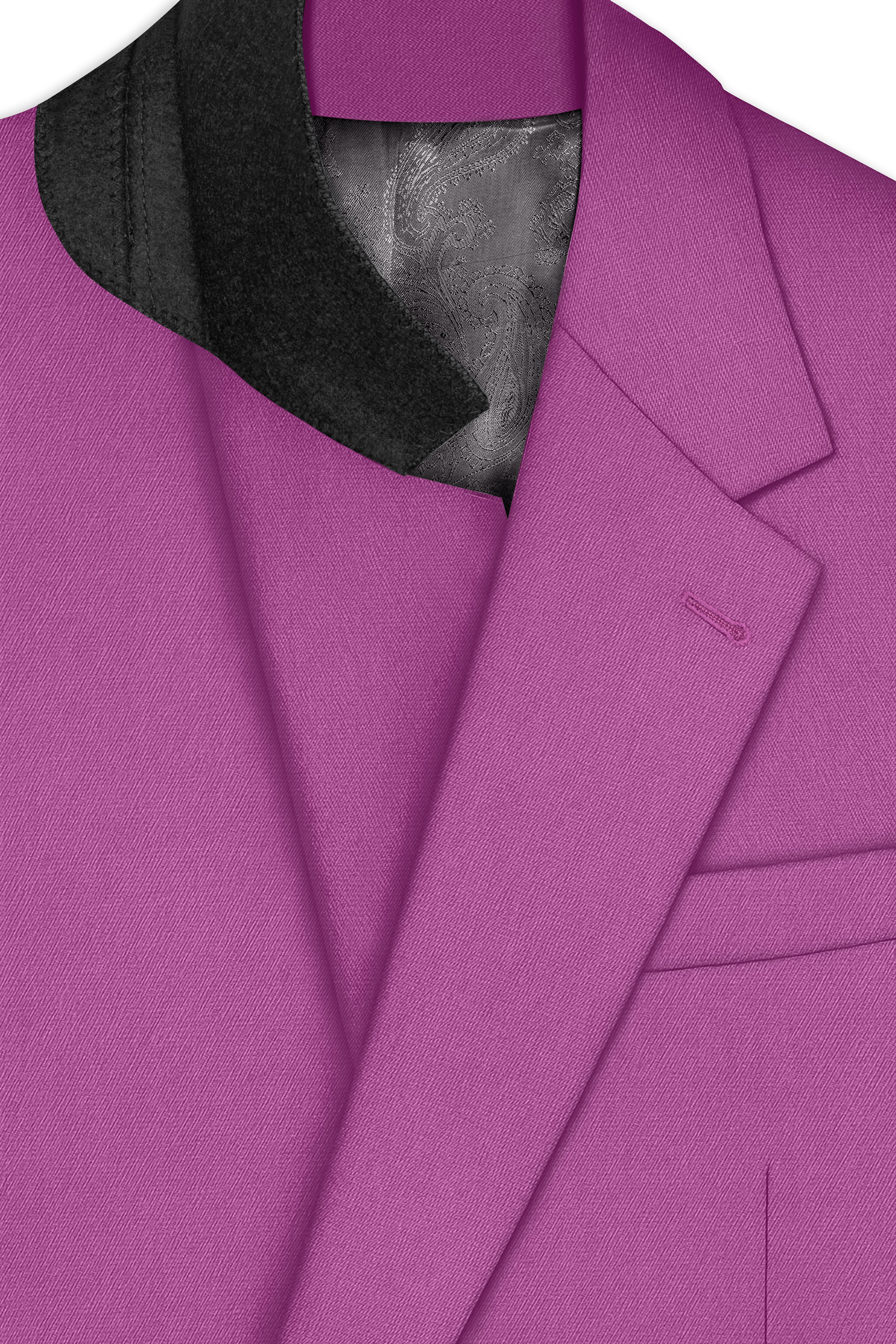 Rosvoy-Trendy Pink Wool Rich Single Breasted Slight Stretch Blazer