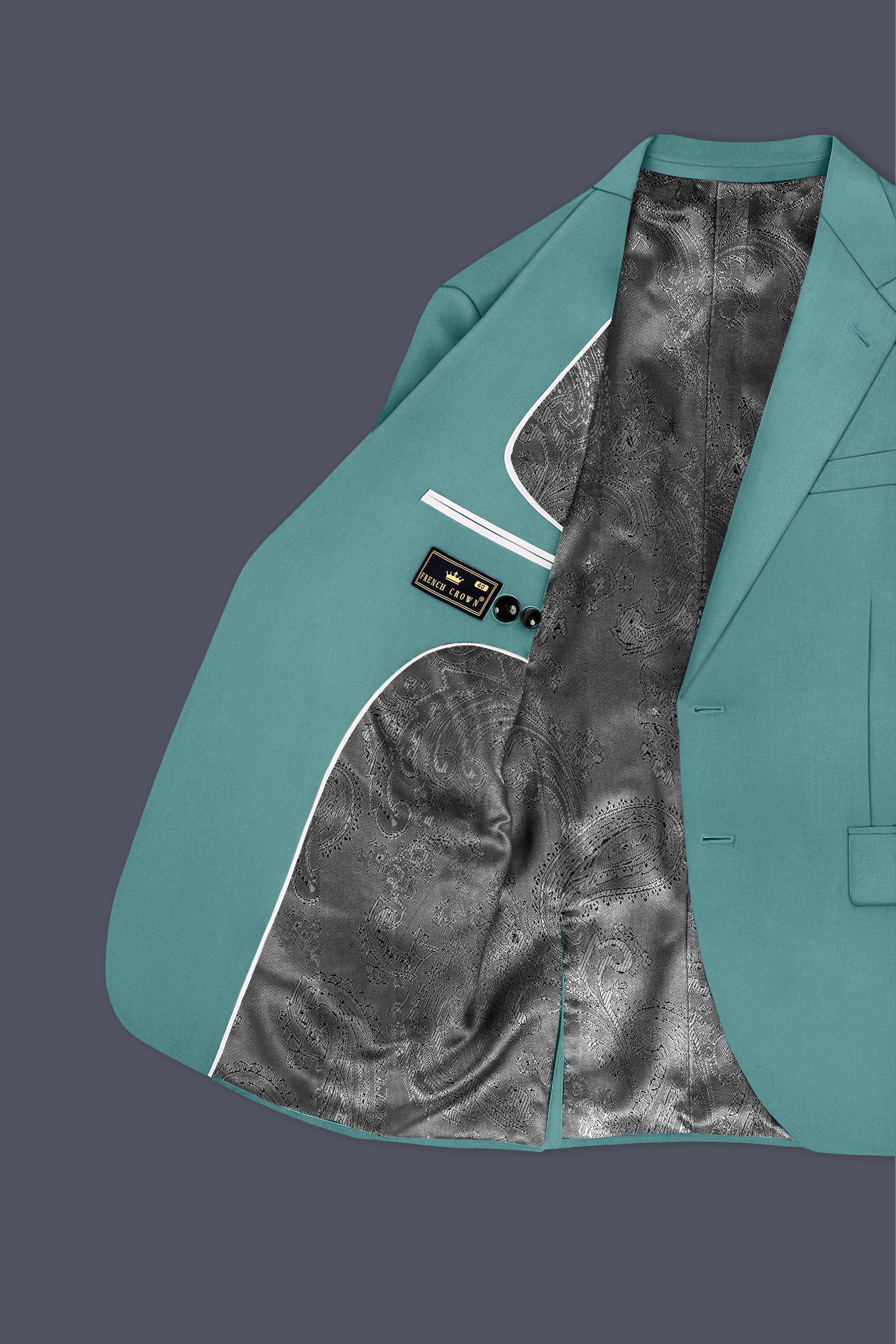 Travirid-Gothic Green Wool Rich Single Breasted Stretchable Traveler Blazer