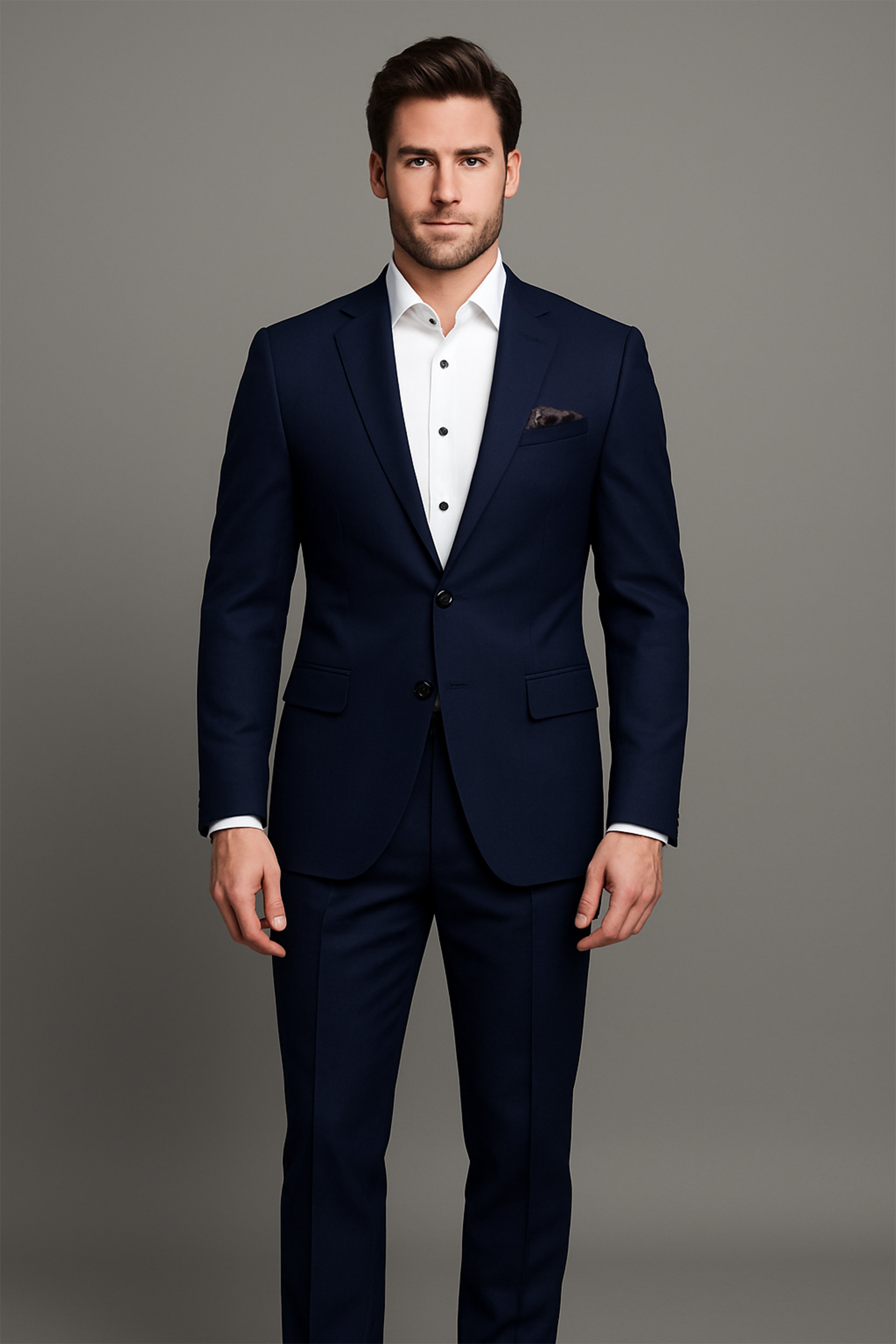 Azurion-Royal Blue Wool Rich Single Breasted Blazer