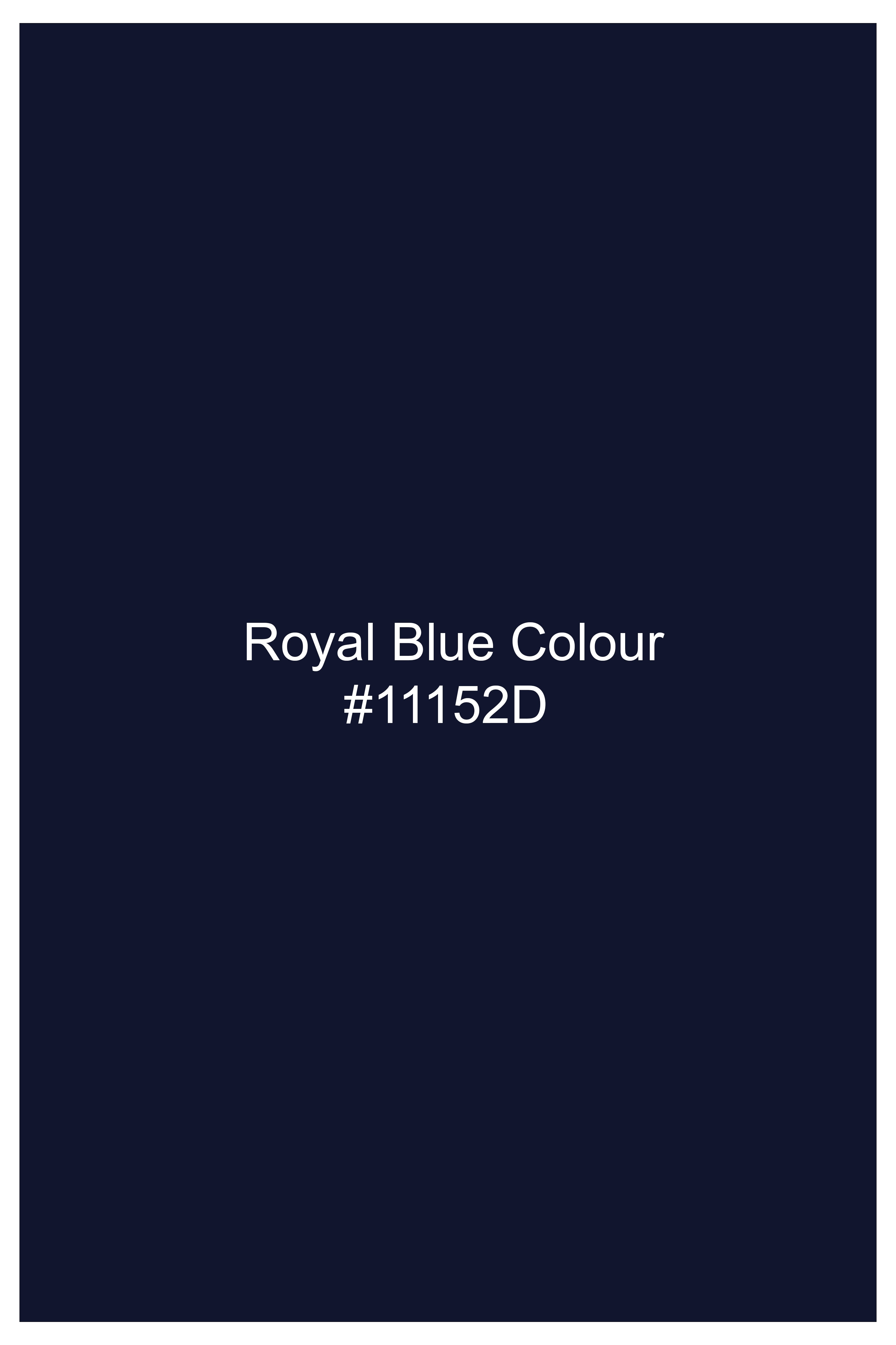 Azurion-Royal Blue Wool Rich Single Breasted Blazer