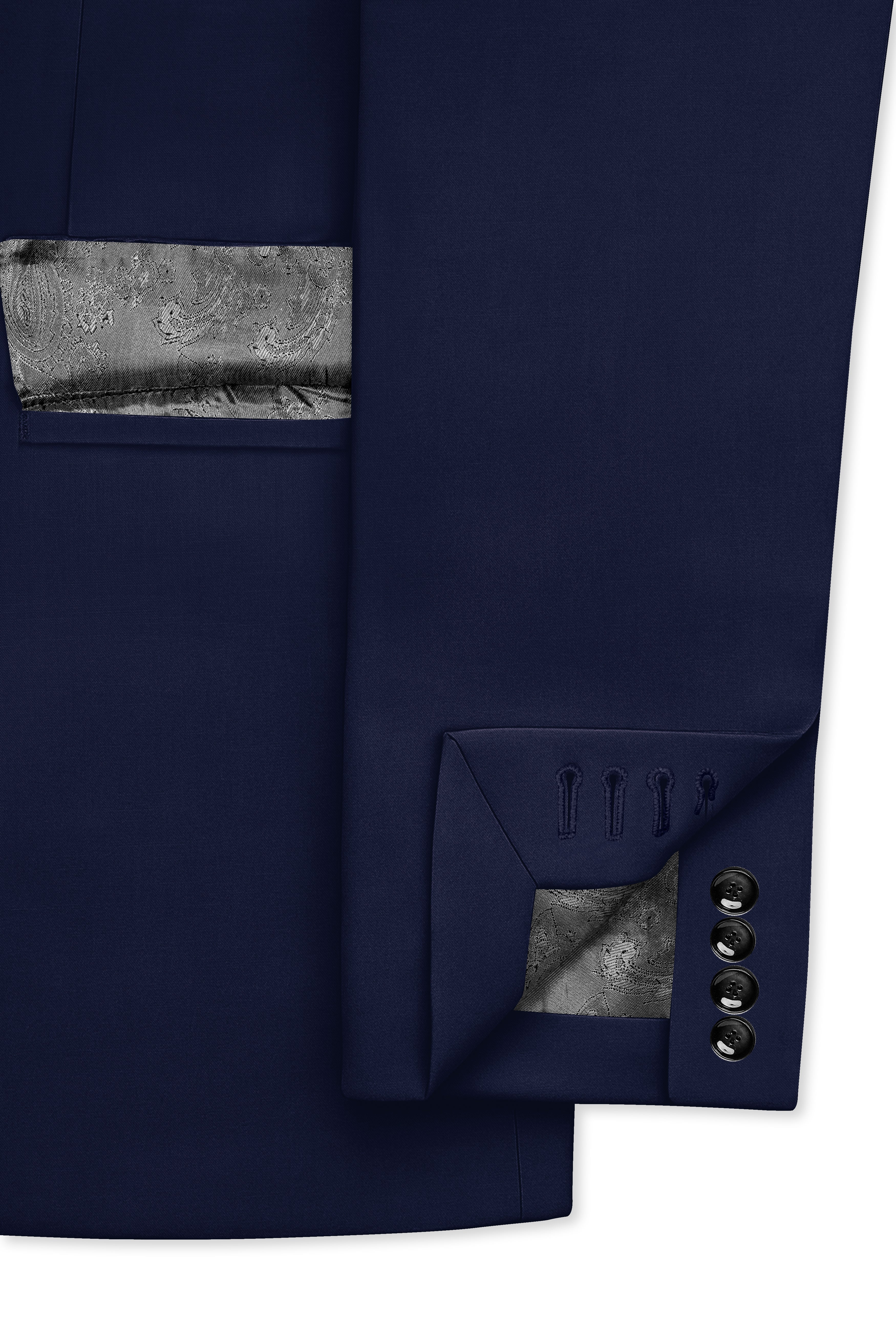 Azurion-Royal Blue Wool Rich Single Breasted Blazer