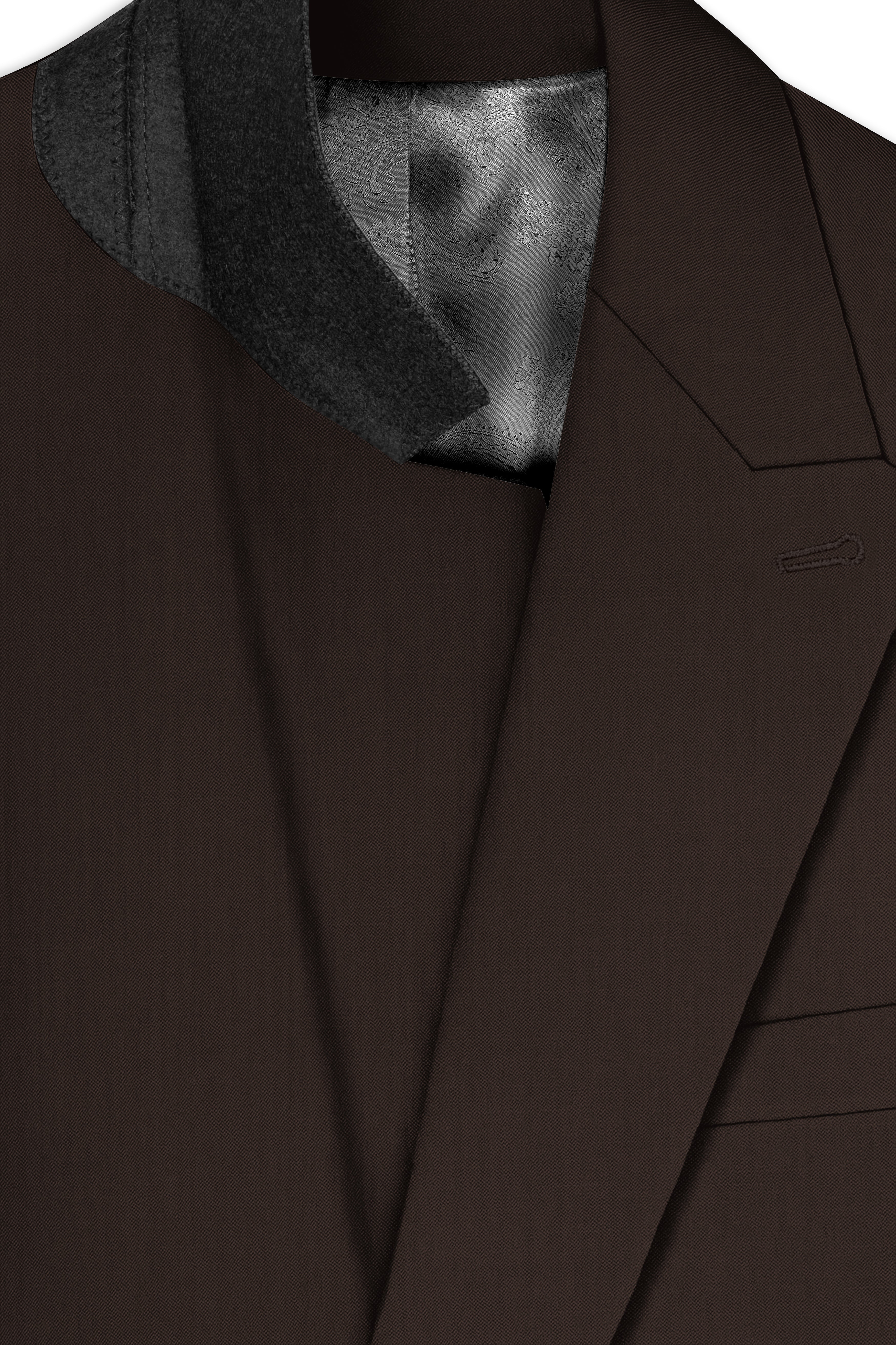 Moirayn-Eclipse Brown Wool Rich Double Breasted Blazer