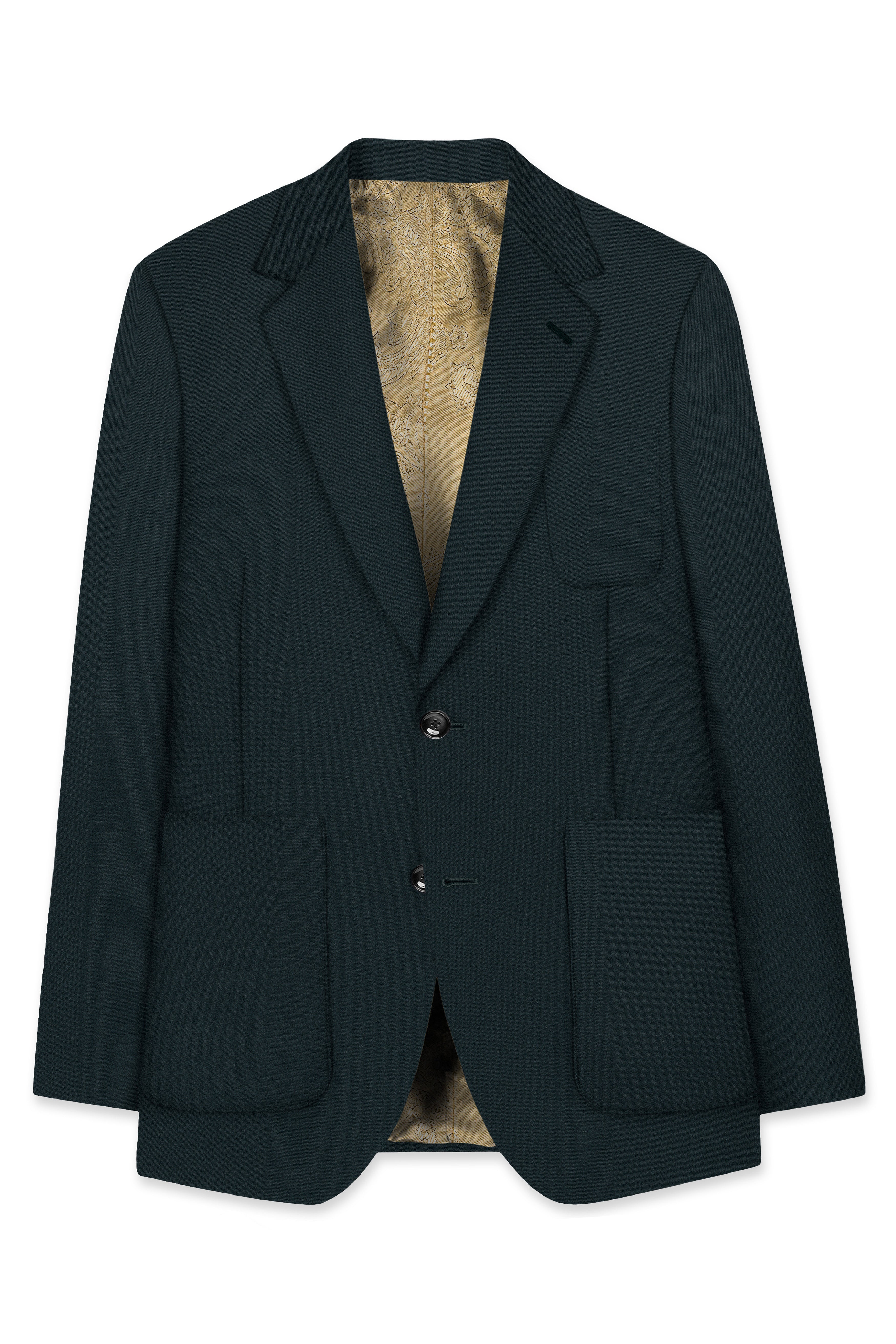 Virion-Aztec Green Premium Cotton Single Breasted Sports Blazer