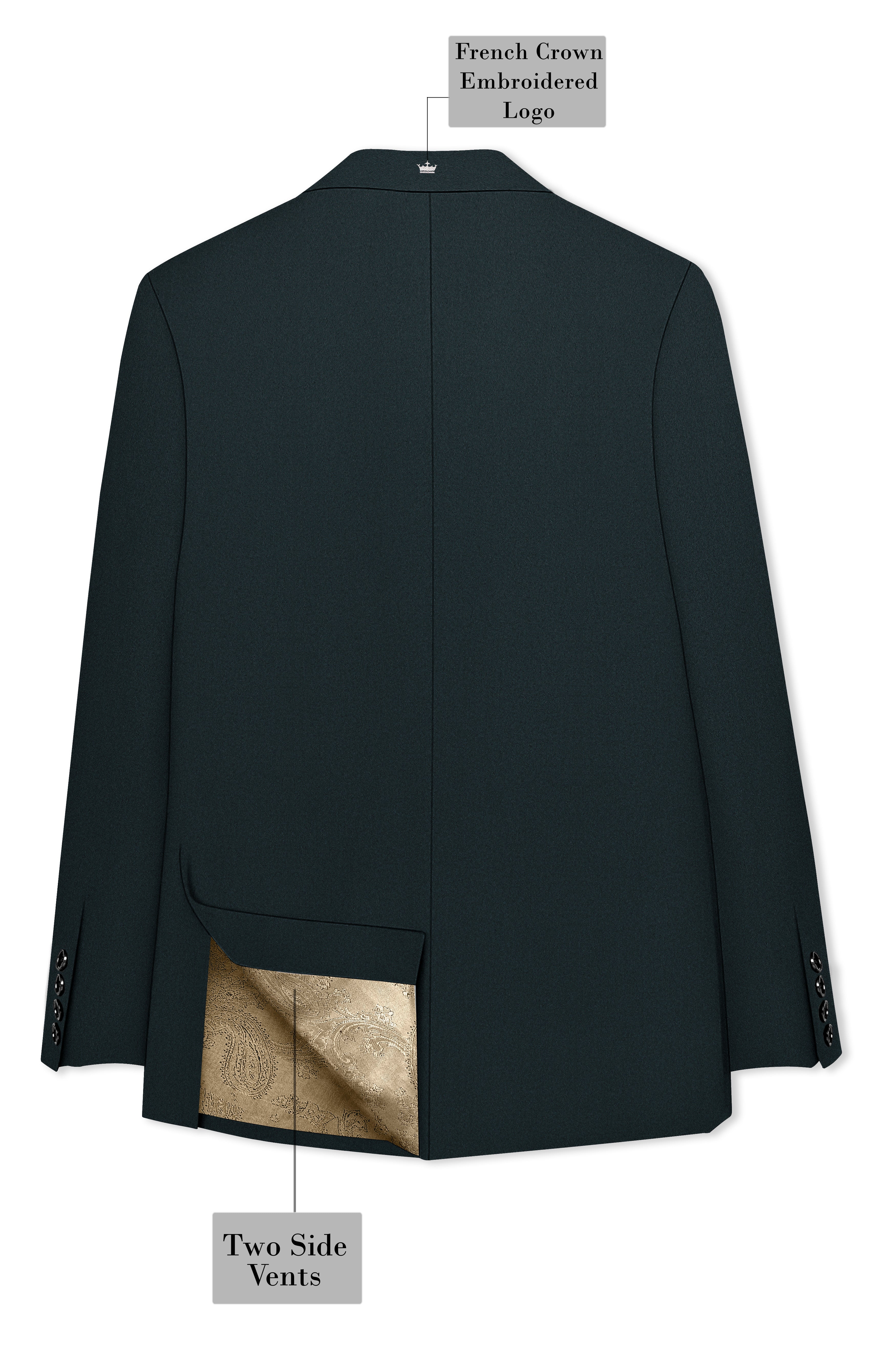 Virion-Aztec Green Premium Cotton Single Breasted Sports Blazer