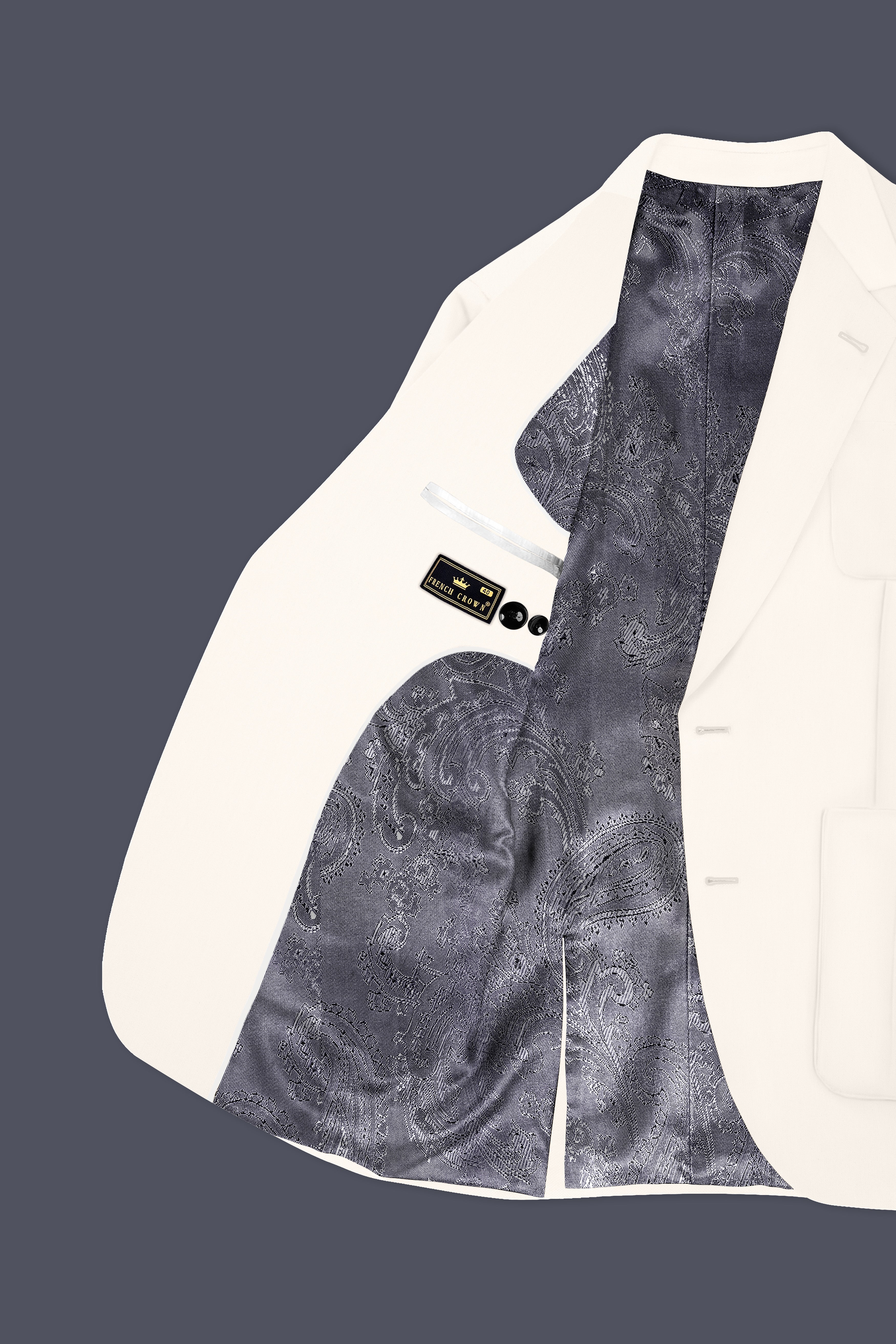 Biancore-Vista White 4-Way Stretch Premium Cotton Single Breasted Sports Blazer