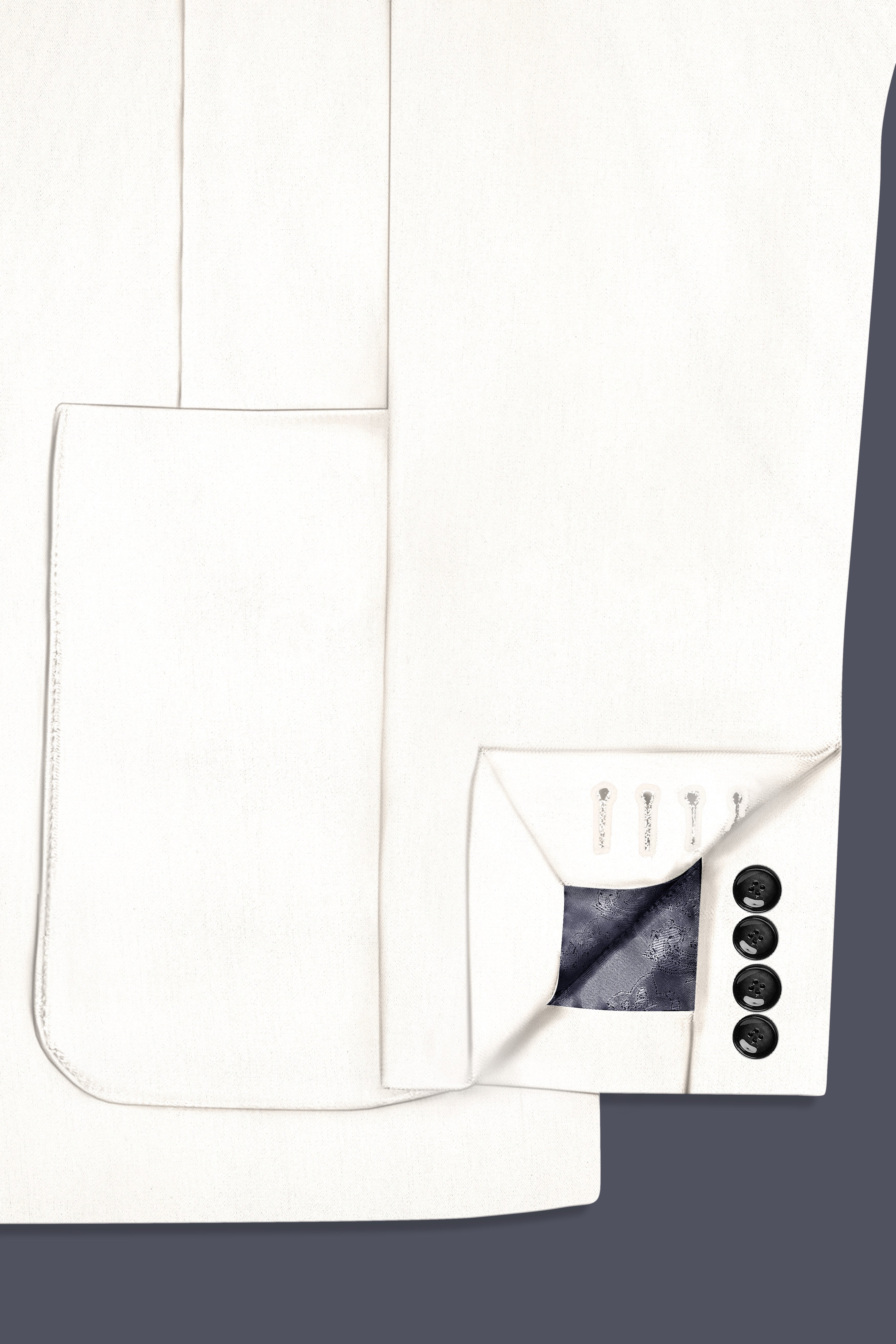 Biancore-Vista White 4-Way Stretch Premium Cotton Single Breasted Sports Blazer