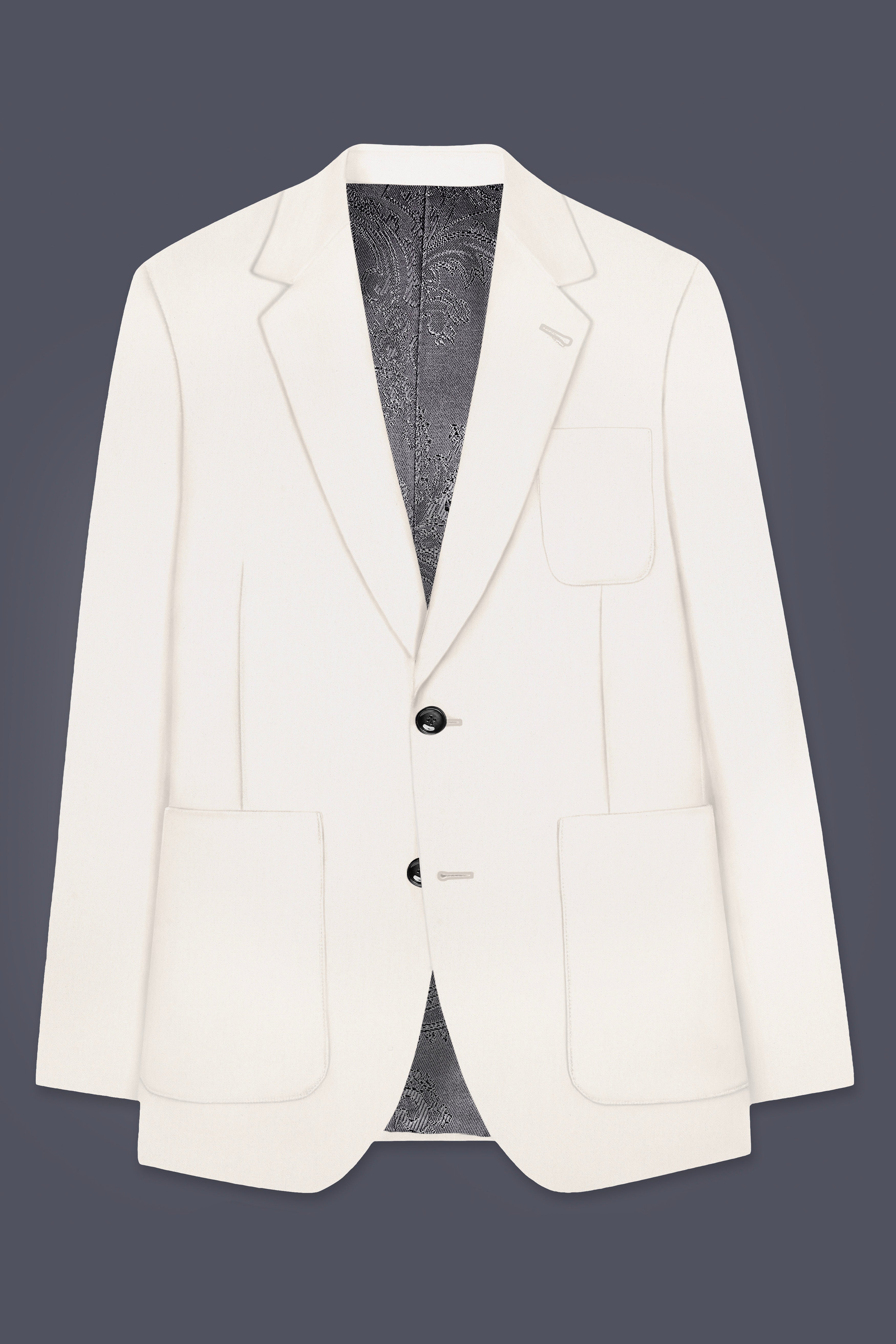 Biancore-Vista White 4-Way Stretch Premium Cotton Single Breasted Sports Blazer