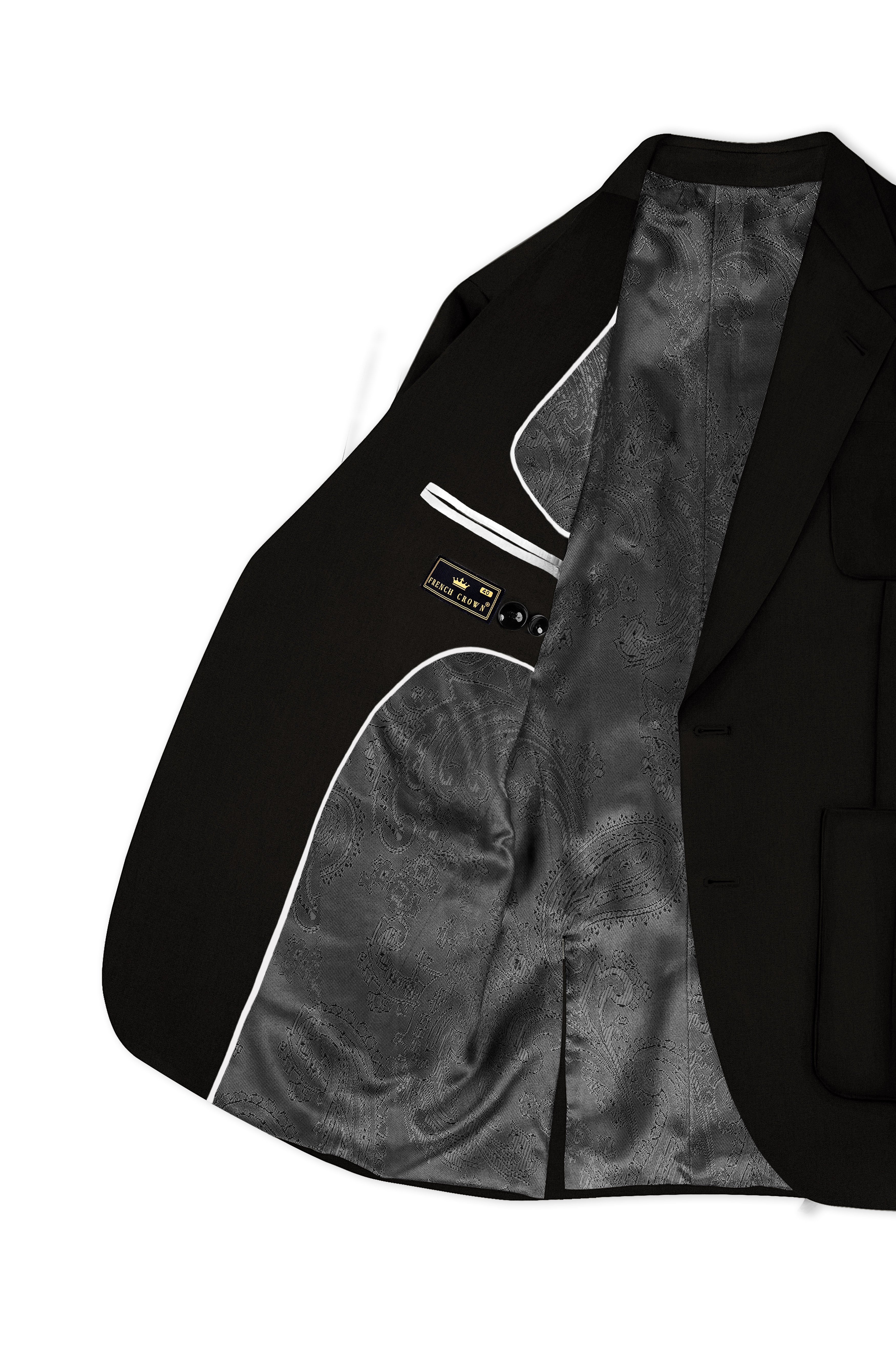 Jadivra-Jade Black Premium Cotton Single Breasted Sports Blazer