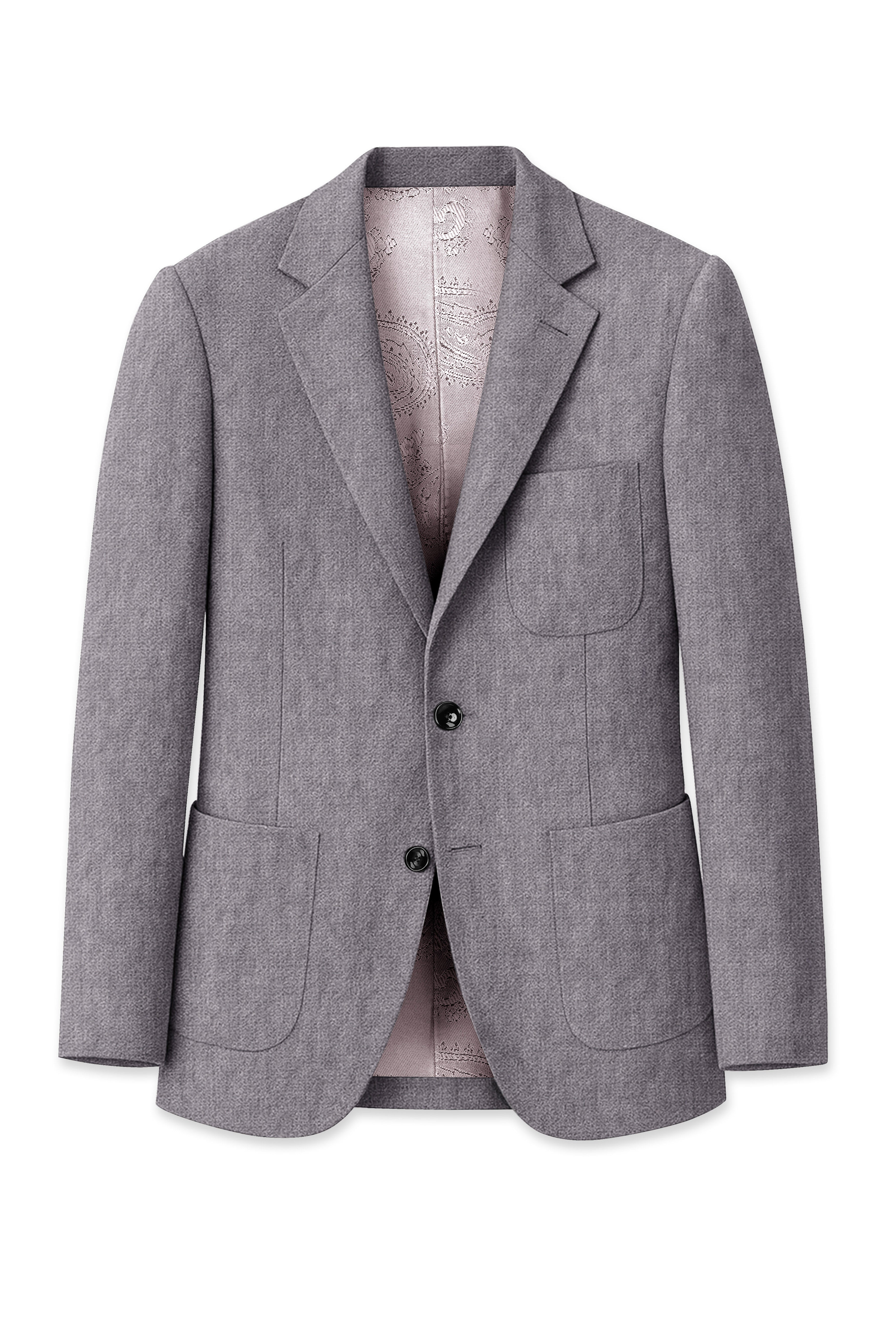 Cinerro-Monsoon Gray Luxurious Linen Single Breasted Sports Blazer