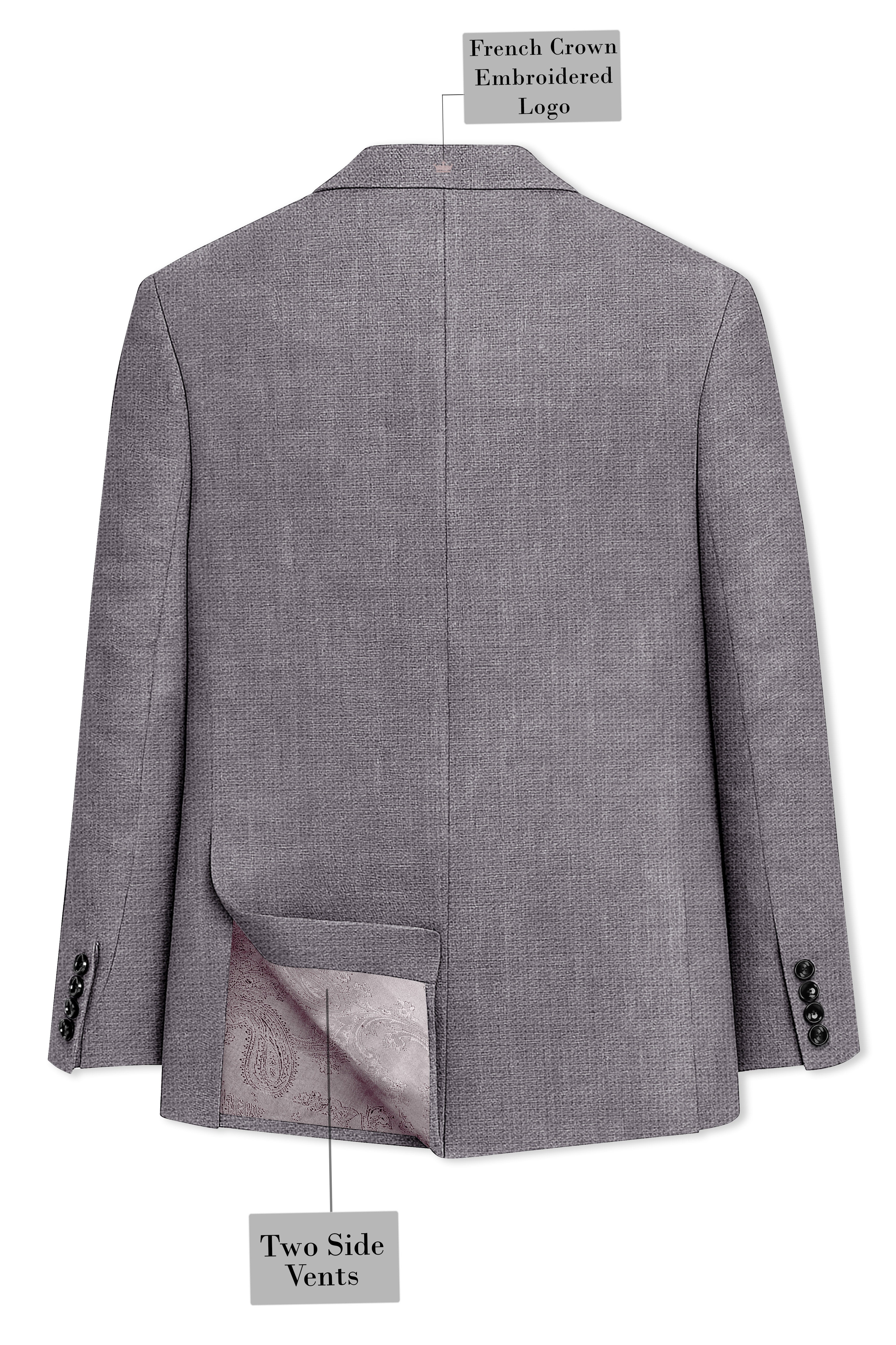 Cinerro-Monsoon Gray Luxurious Linen Single Breasted Sports Blazer
