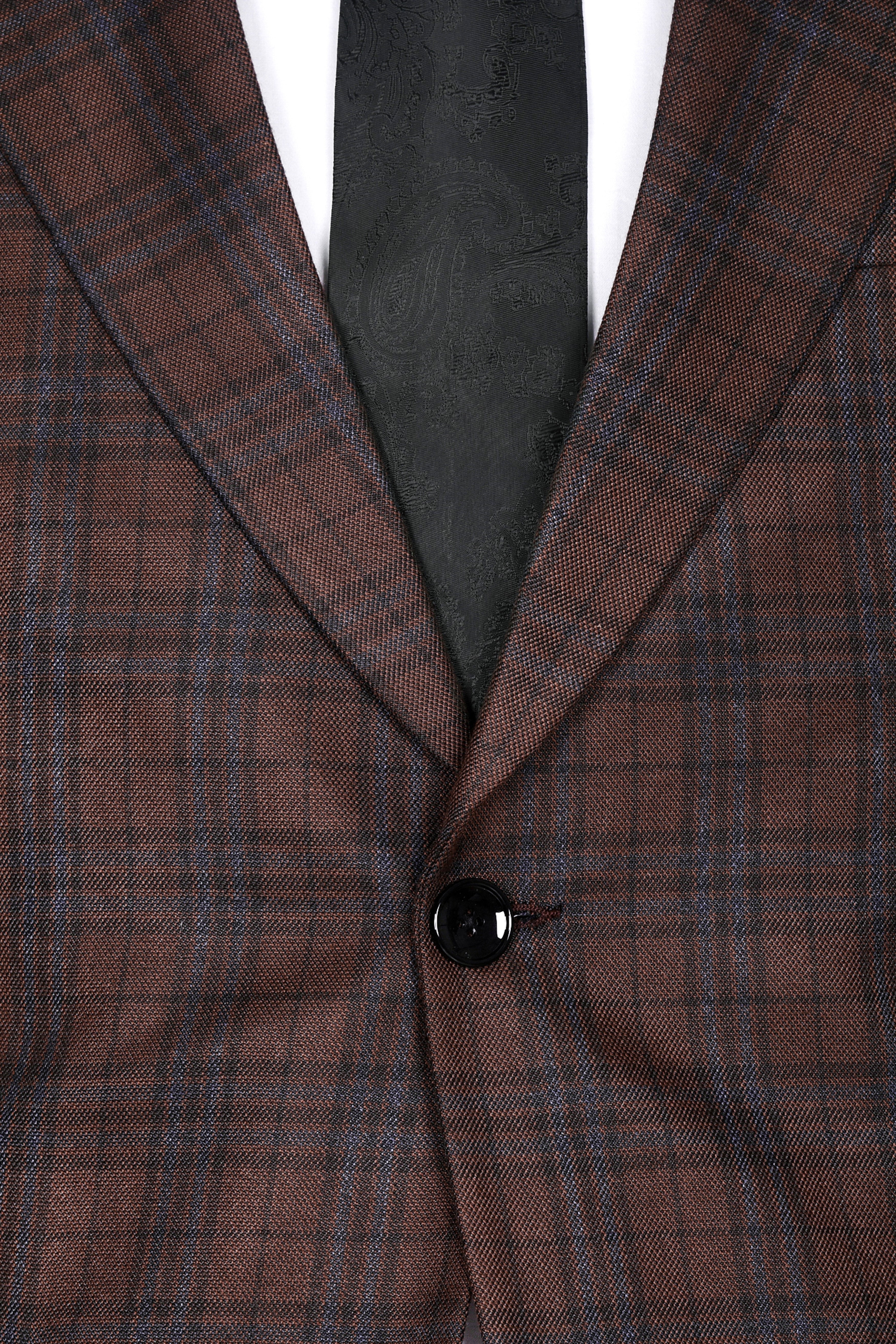 Gingerbread Plaid Wool blend Blazer
