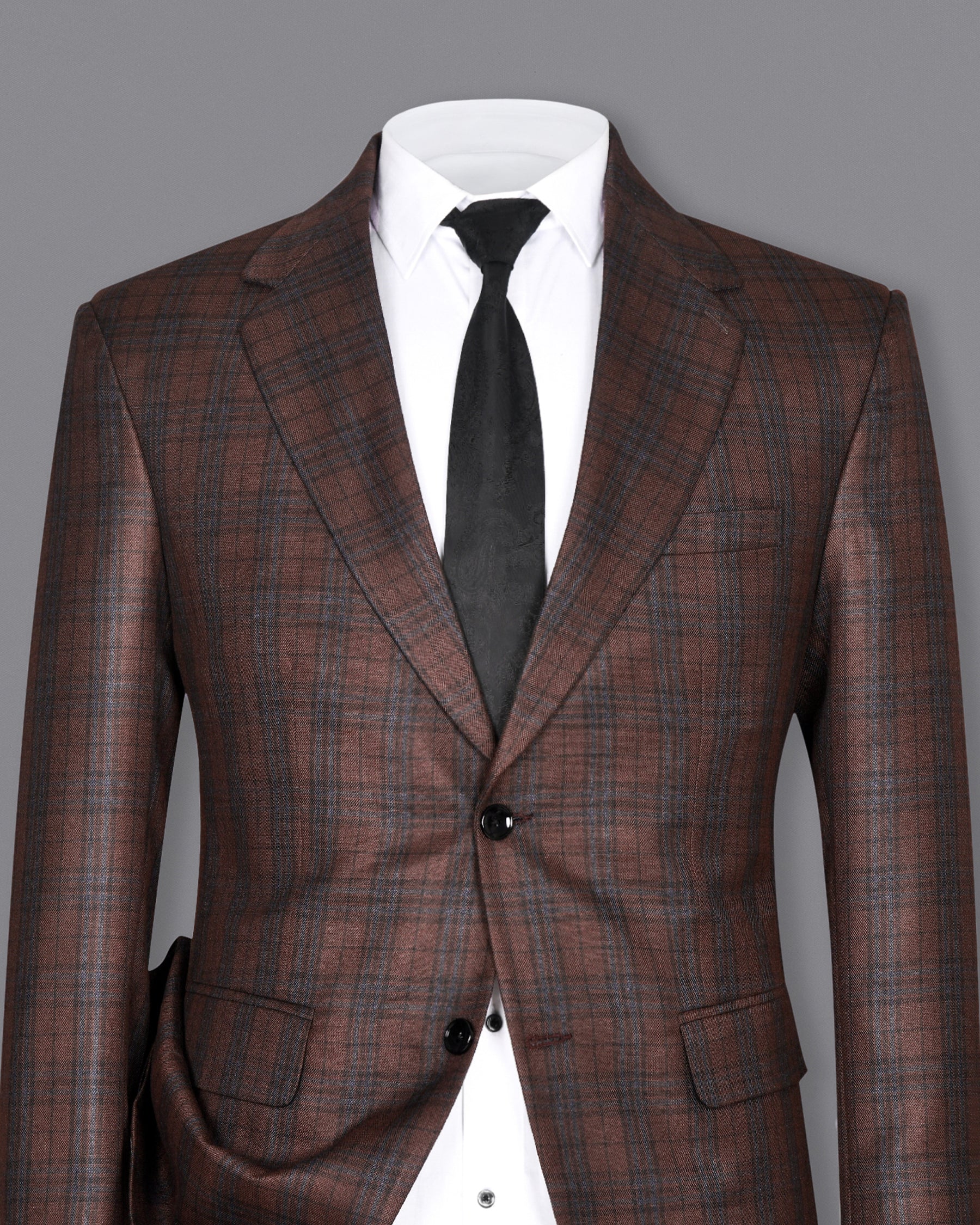 Gingerbread Plaid Wool blend Blazer BL508SB-36, BL508SB-38, BL508SB-40, BL508SB-42, BL508SB-44, BL508SB-46, BL508SB-48, BL508SB-50, BL508SB-52, BL508SB-54, BL508SB-56, BL508SB-58, BL508SB-60