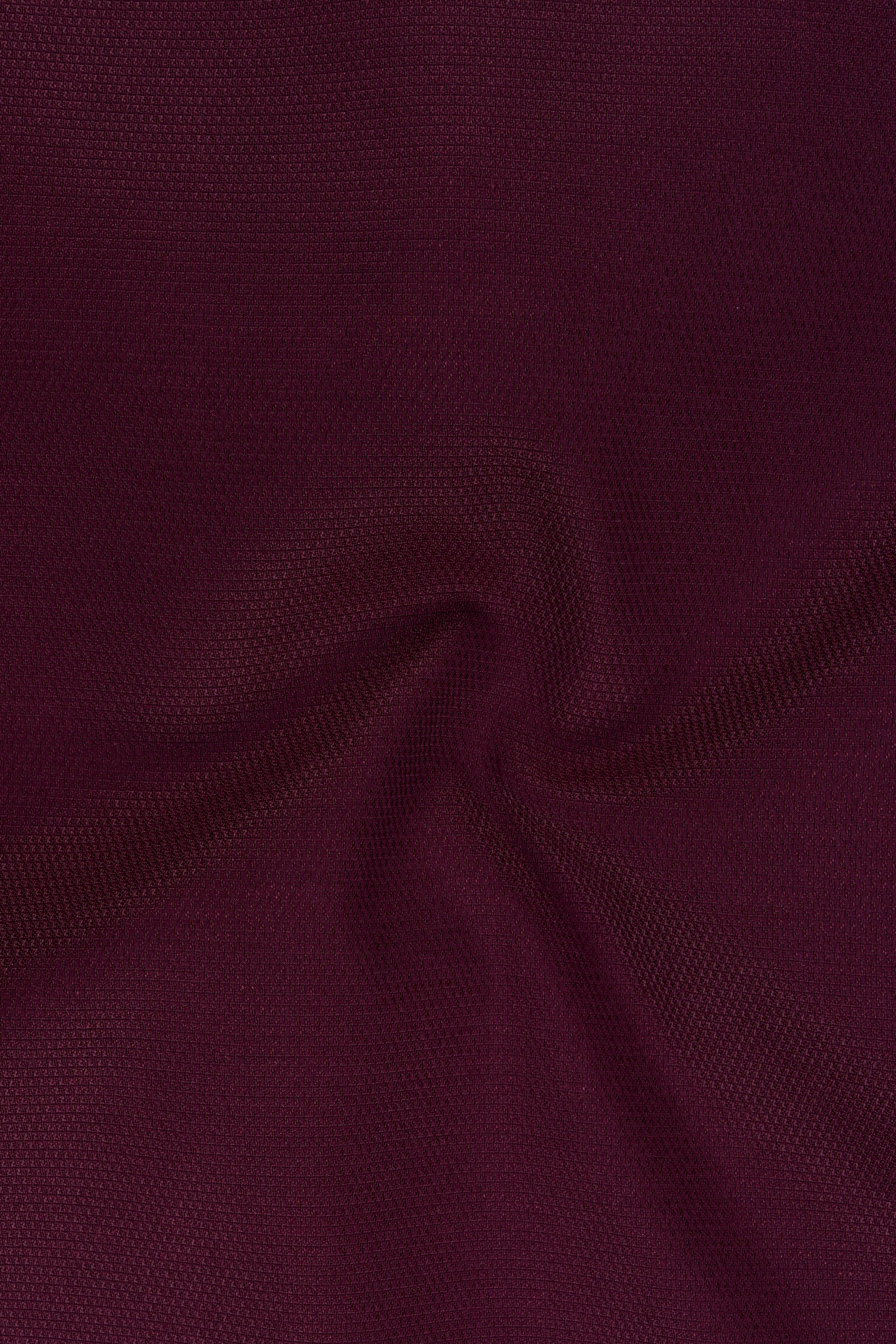 Auremar-Barossa Maroon Textured Wool Rich Single Breasted Blazer