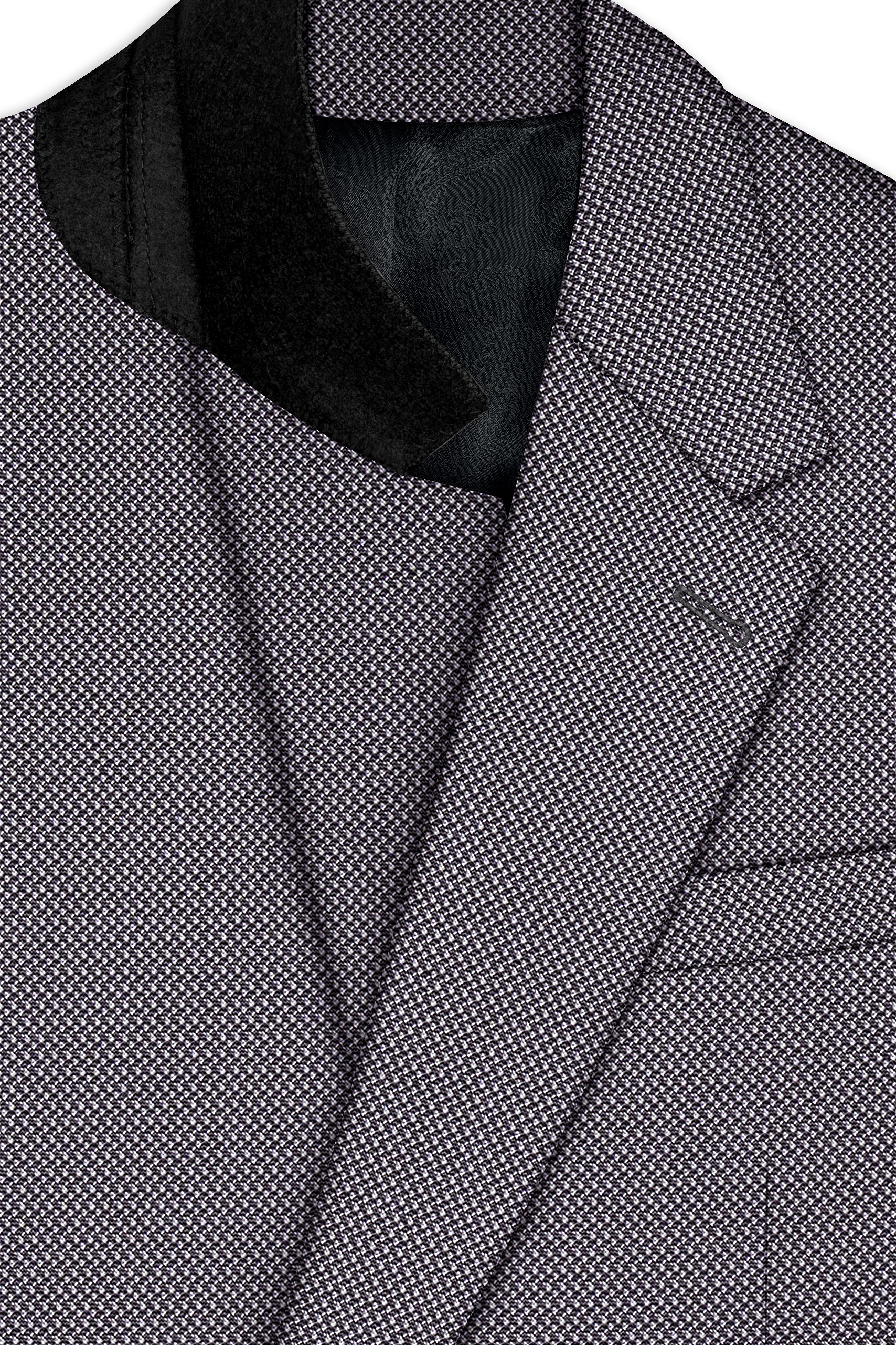 Cinerro-Dova Gray Textured Wool Rich Single Breasted Blazer