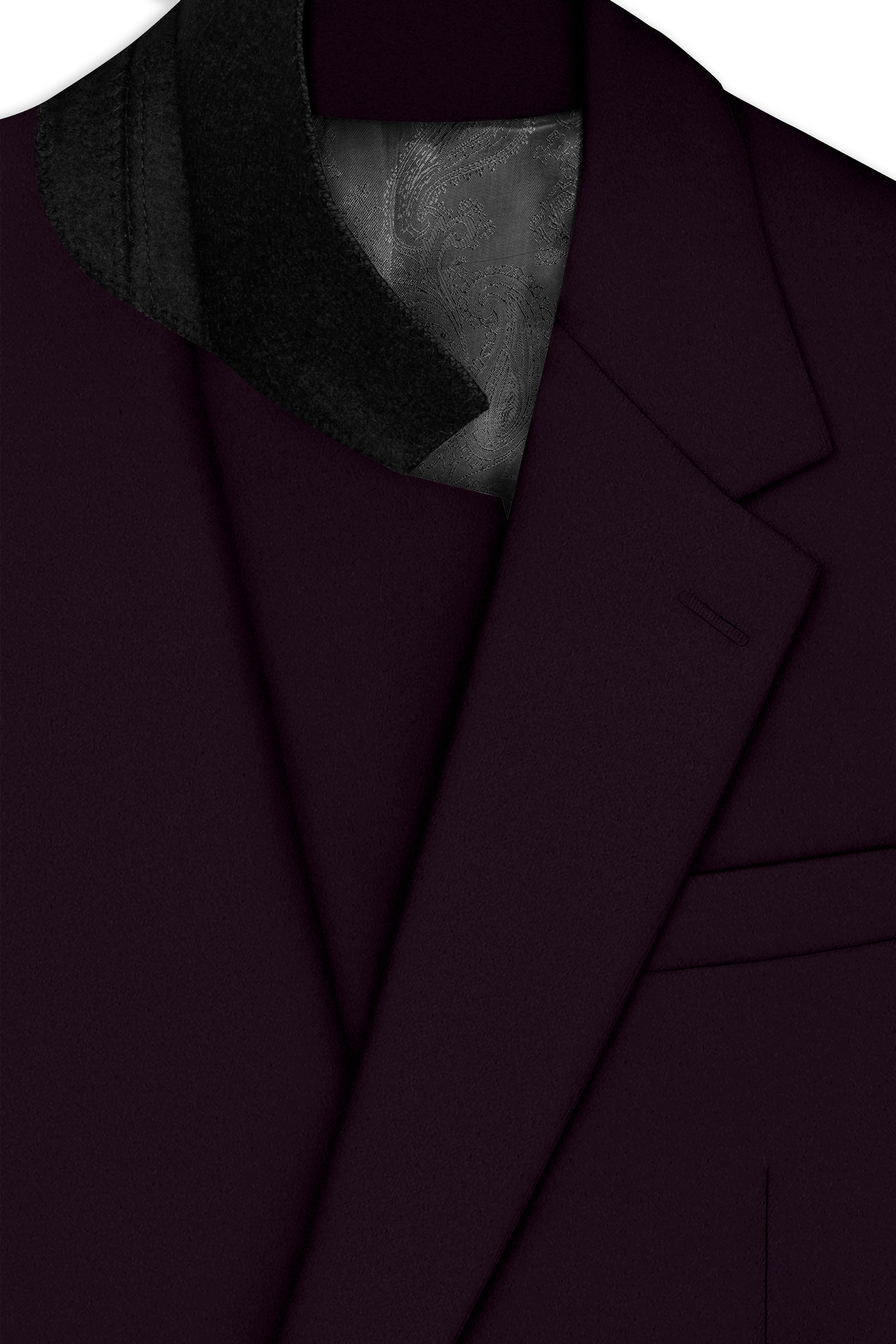 Marenzo-Korean Seal Maroon 4-Way Stretch Wool Rich Single Breasted Blazer