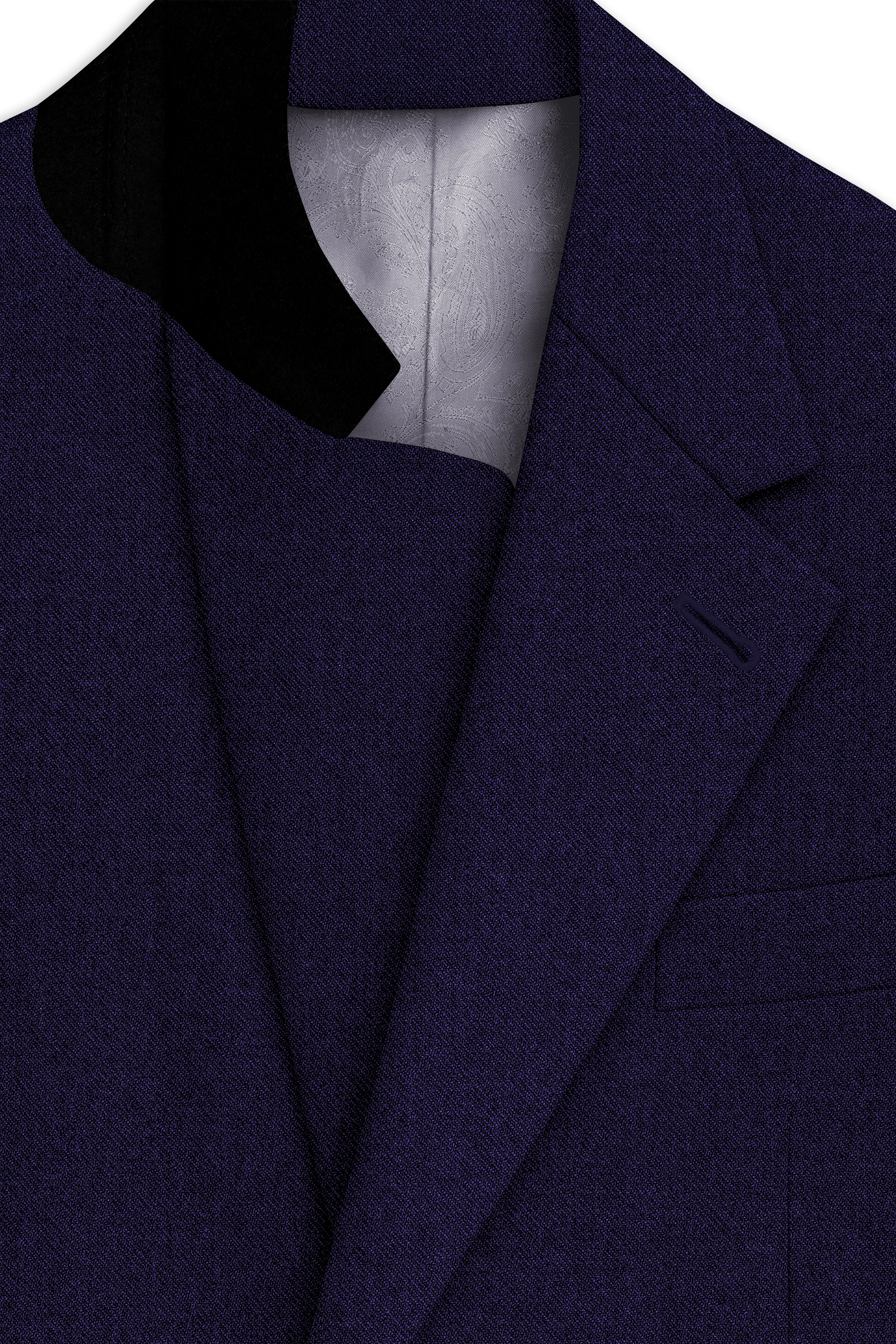 Bluvoro-Mirage Blue Textured Tweed Single Breasted Sports Blazer