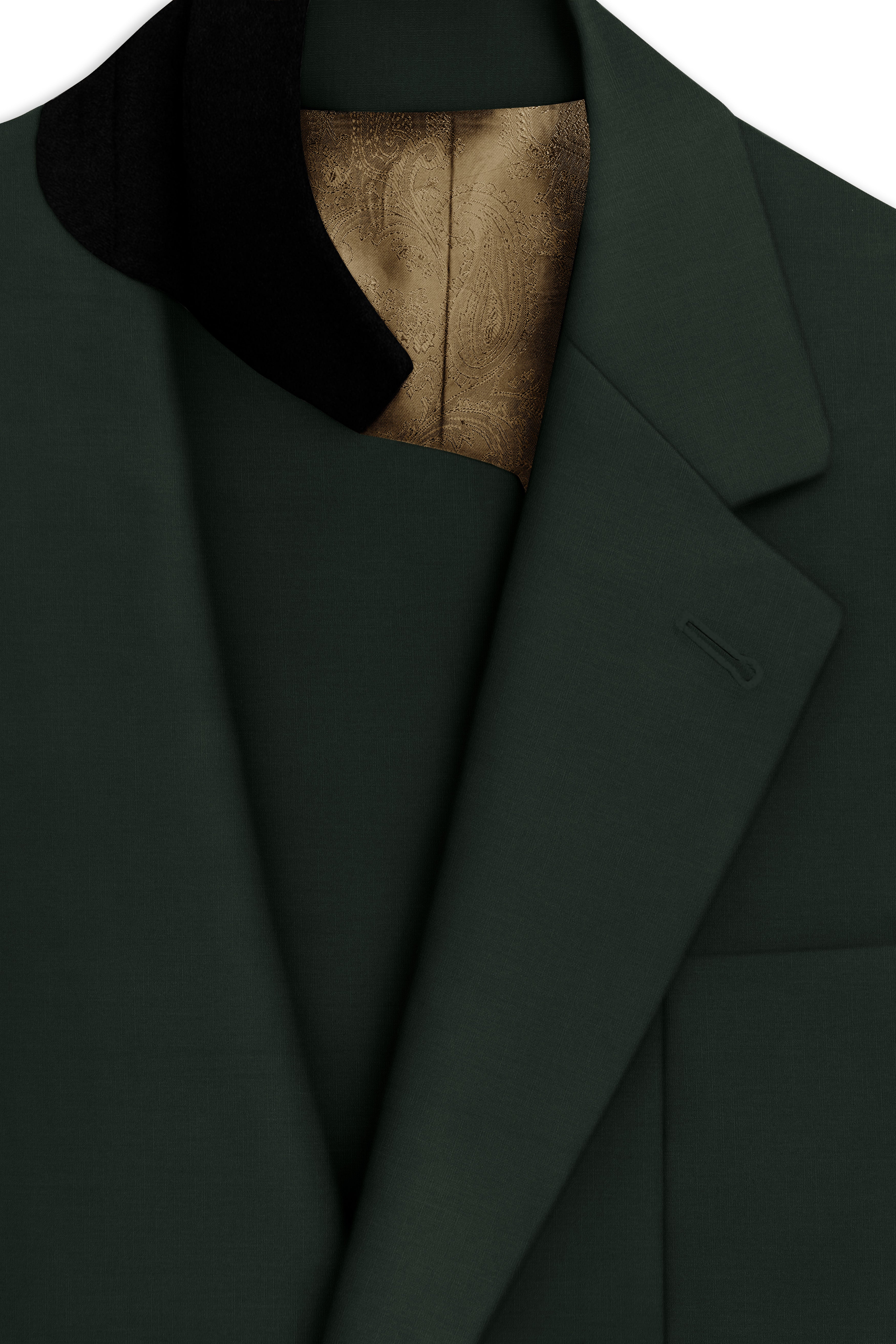 Virenza-Rangoon Green Solid Premium Cotton Single Breasted Sports Blazer