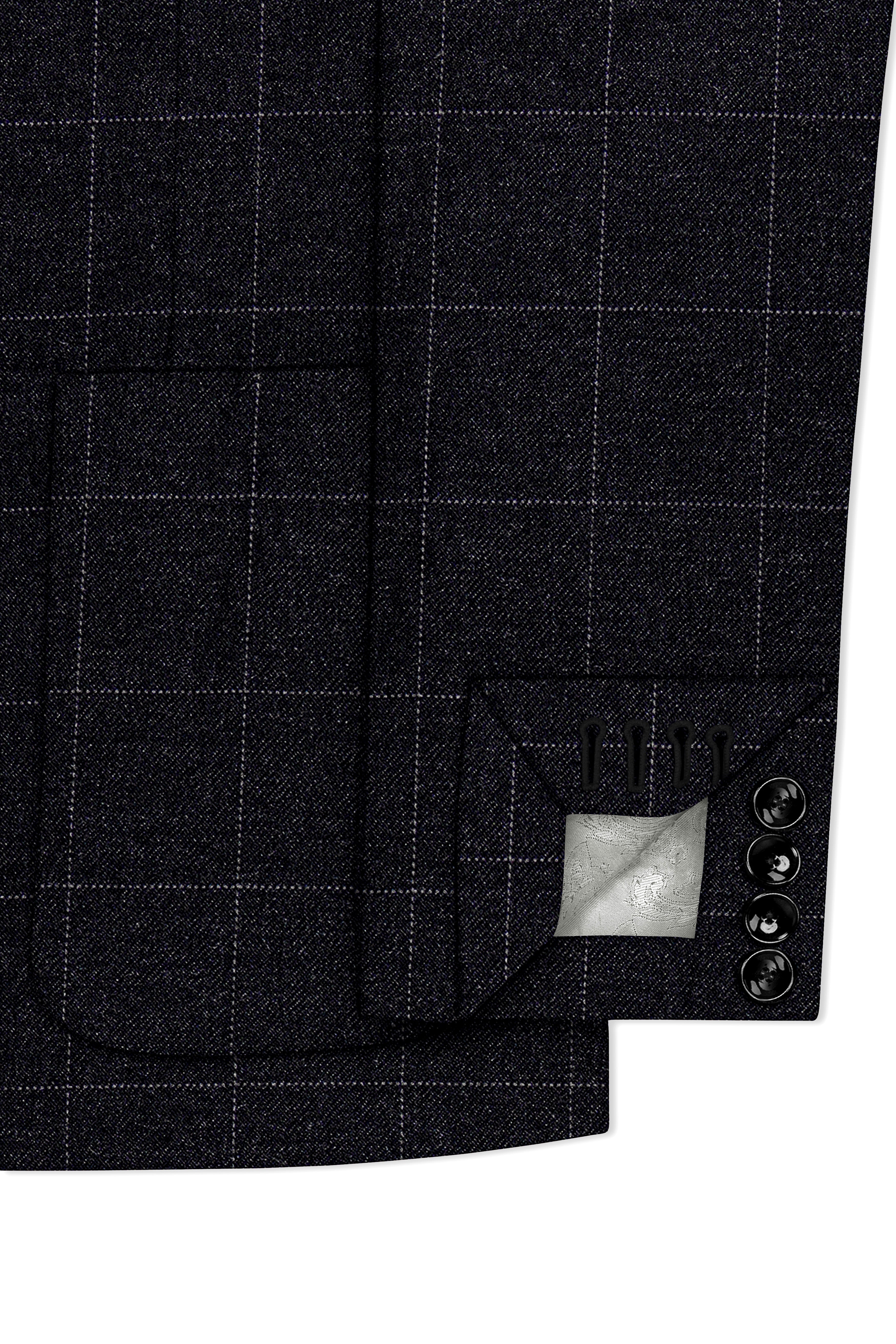 Fenrir-Shark Gray windowpane Tweed Single Breasted Sports Blazers
