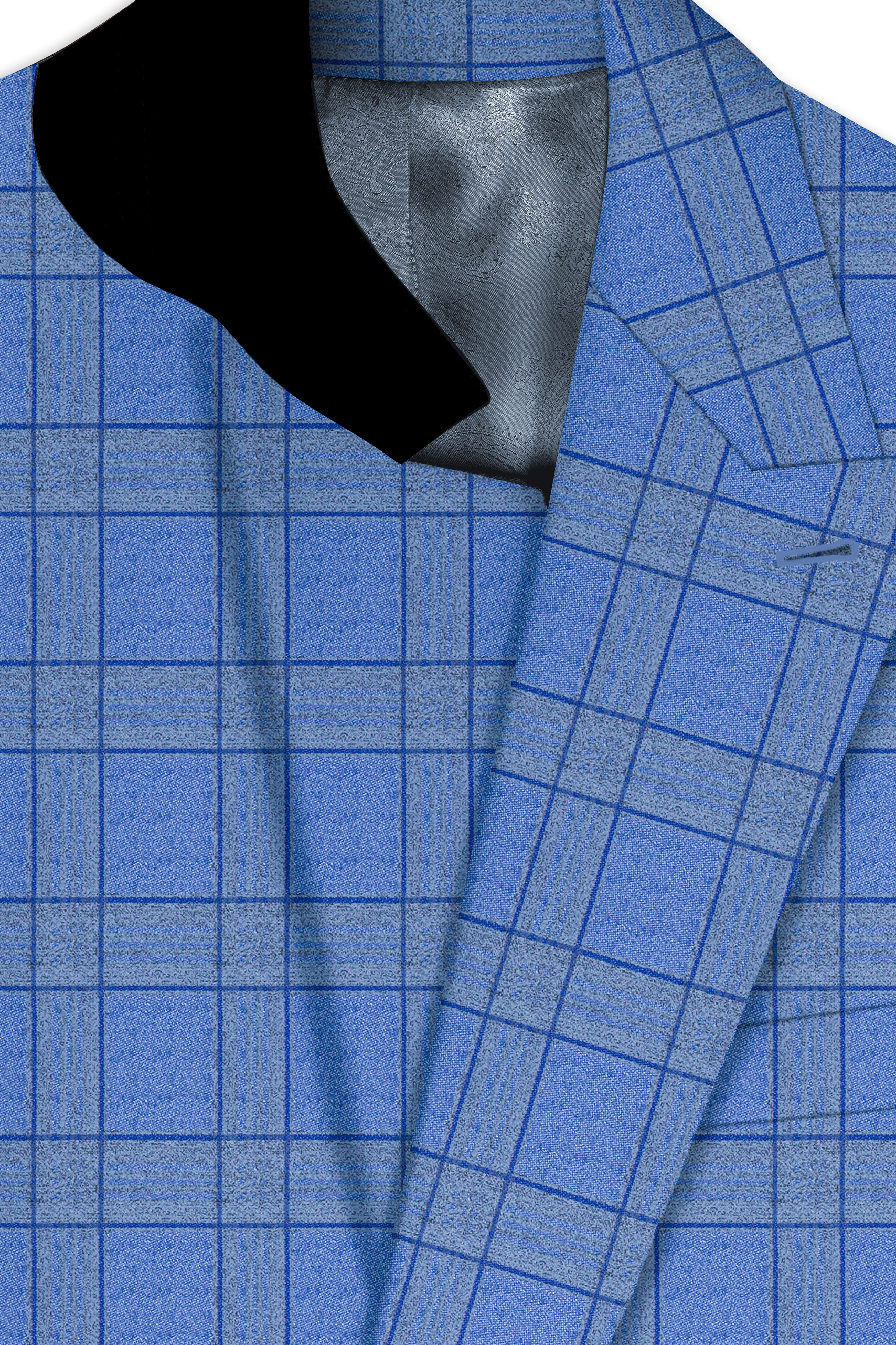 Mariner-Danube Blue Wool Blend Double Breasted Blazer