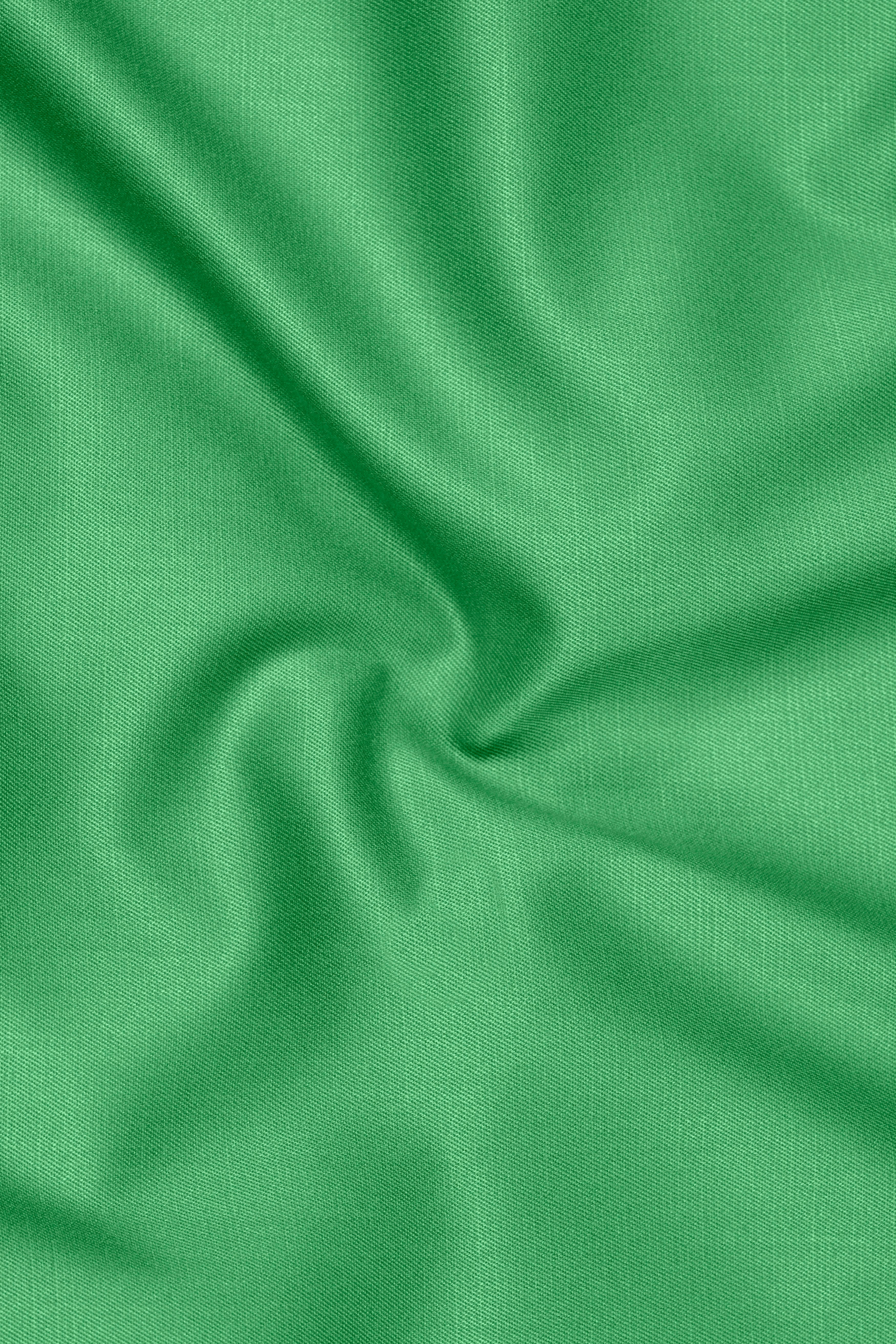 Baron-Chateau Green Wool Rich Slight Stretch Double Breasted Blazer