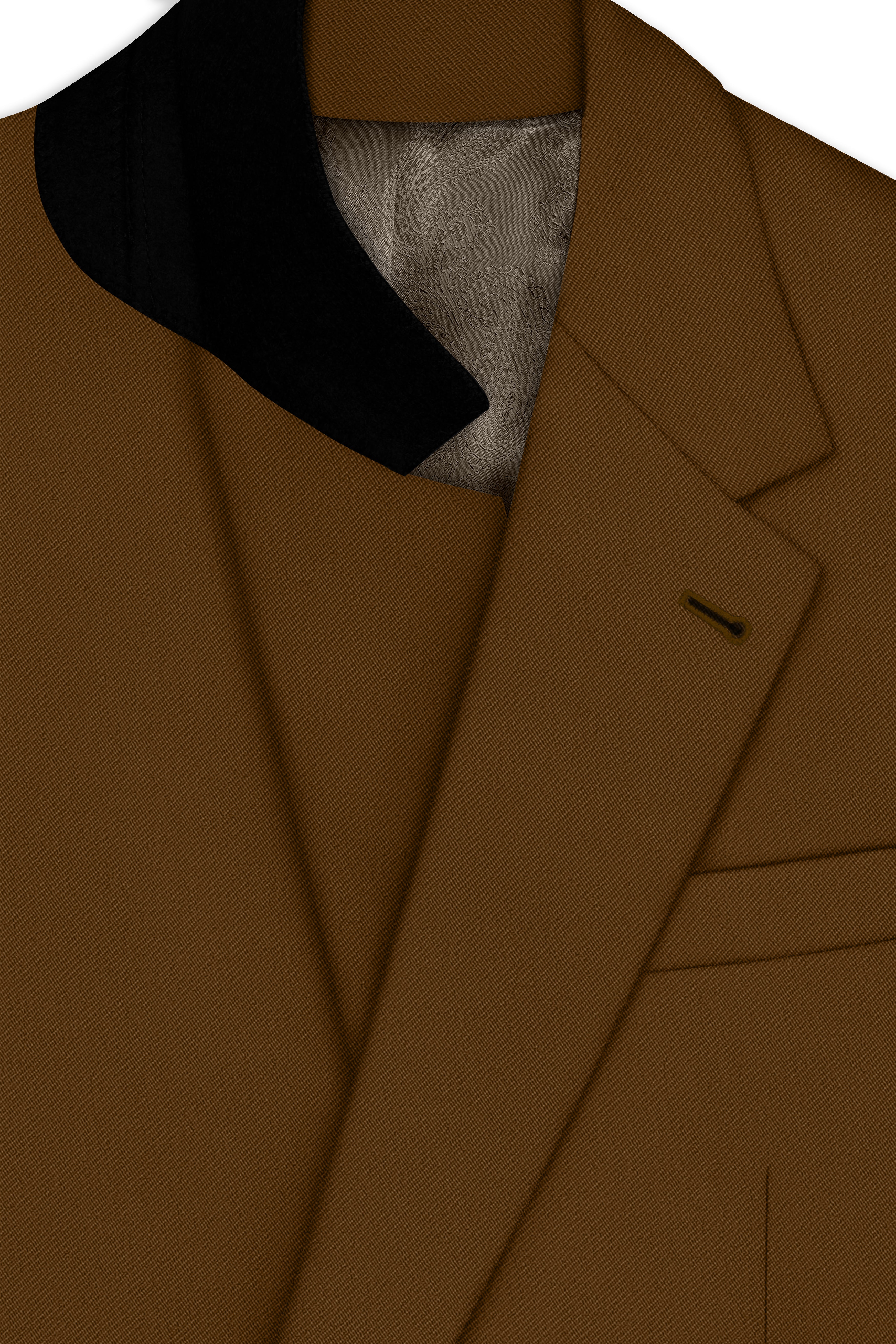 Sienna-Korean Derby Brown 4-Way Stretch Wrinkle-Free Wool Rich Single Breasted Blazer