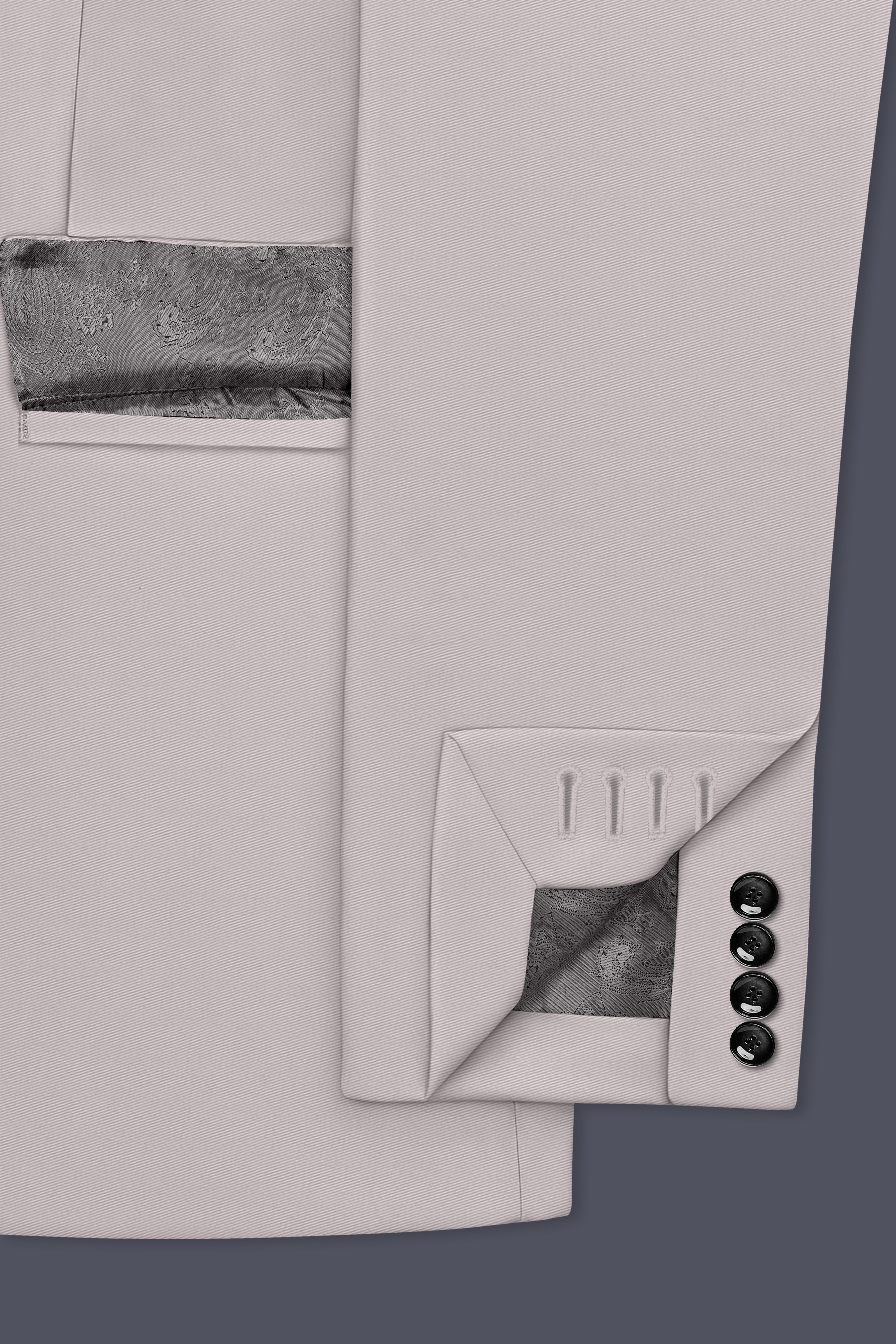 Lustre-Cloud Pink Slight Stretch Subtle Sheen Poly-Viscose Single Breasted Blazer