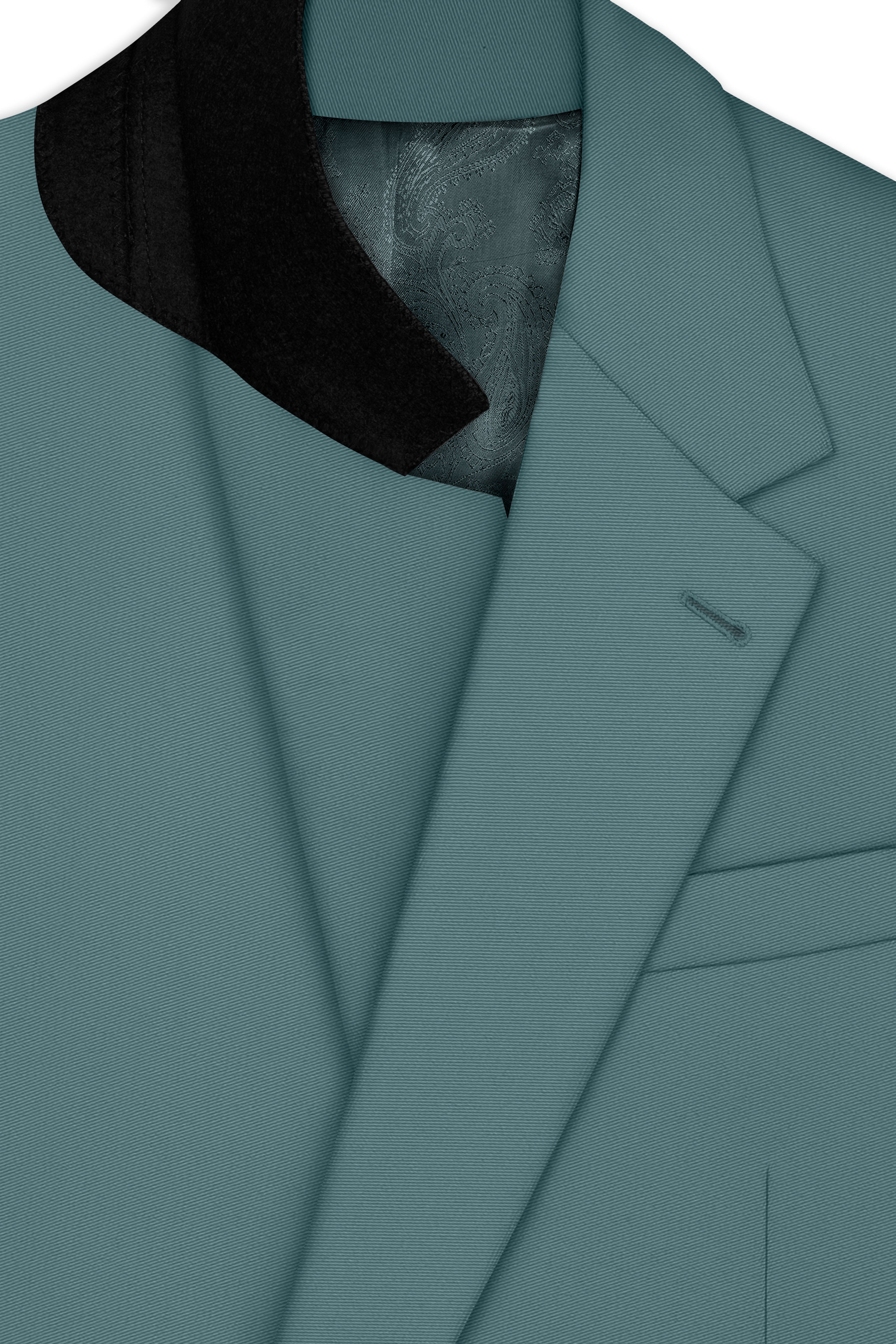 Emerald-Beetle Green Slight Stretch Subtle Sheen Poly-Viscose Single Breasted Blazer