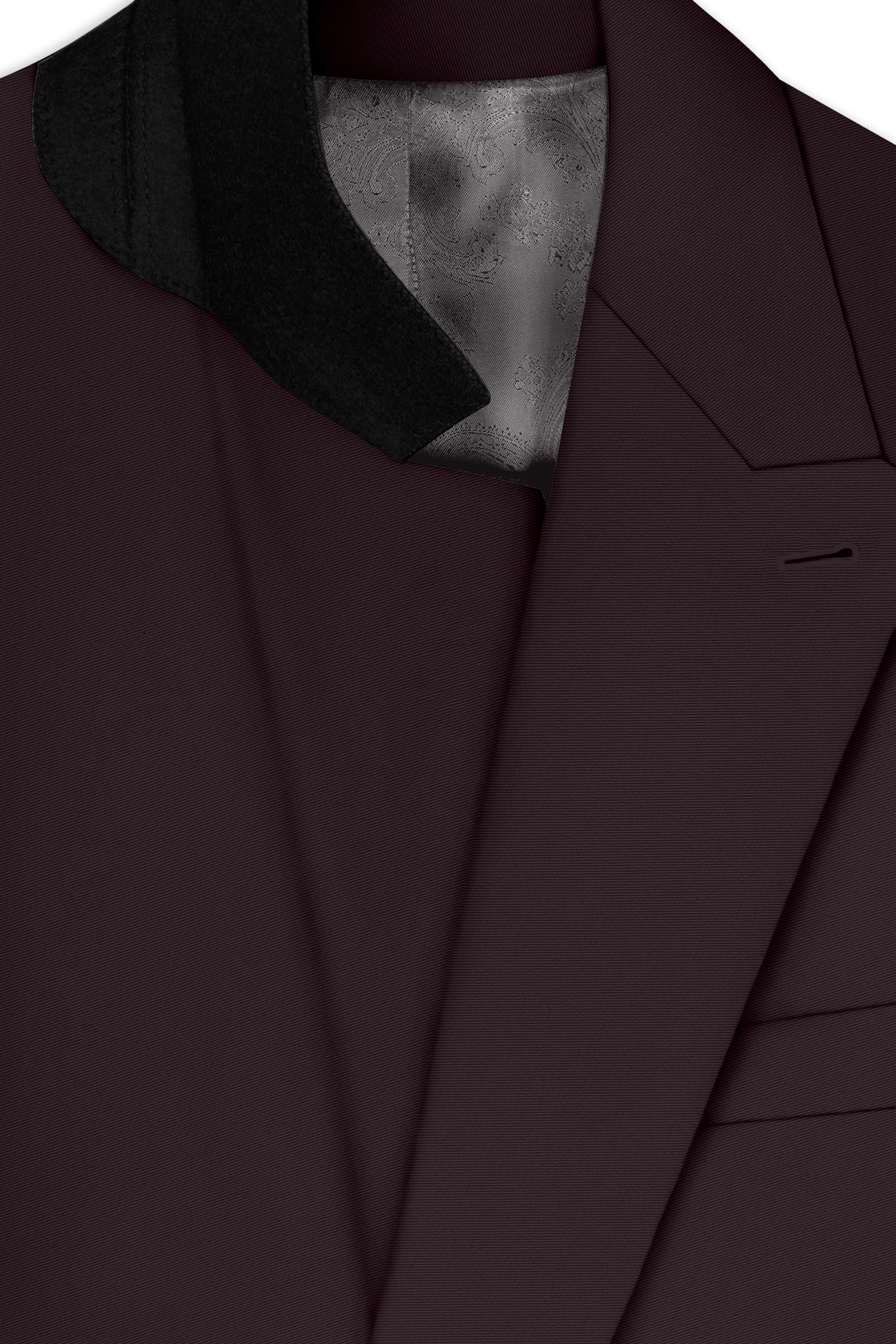 Imperial-Seal Brown Slight Stretch Subtle Sheen Poly-Viscose Double Breasted Blazer