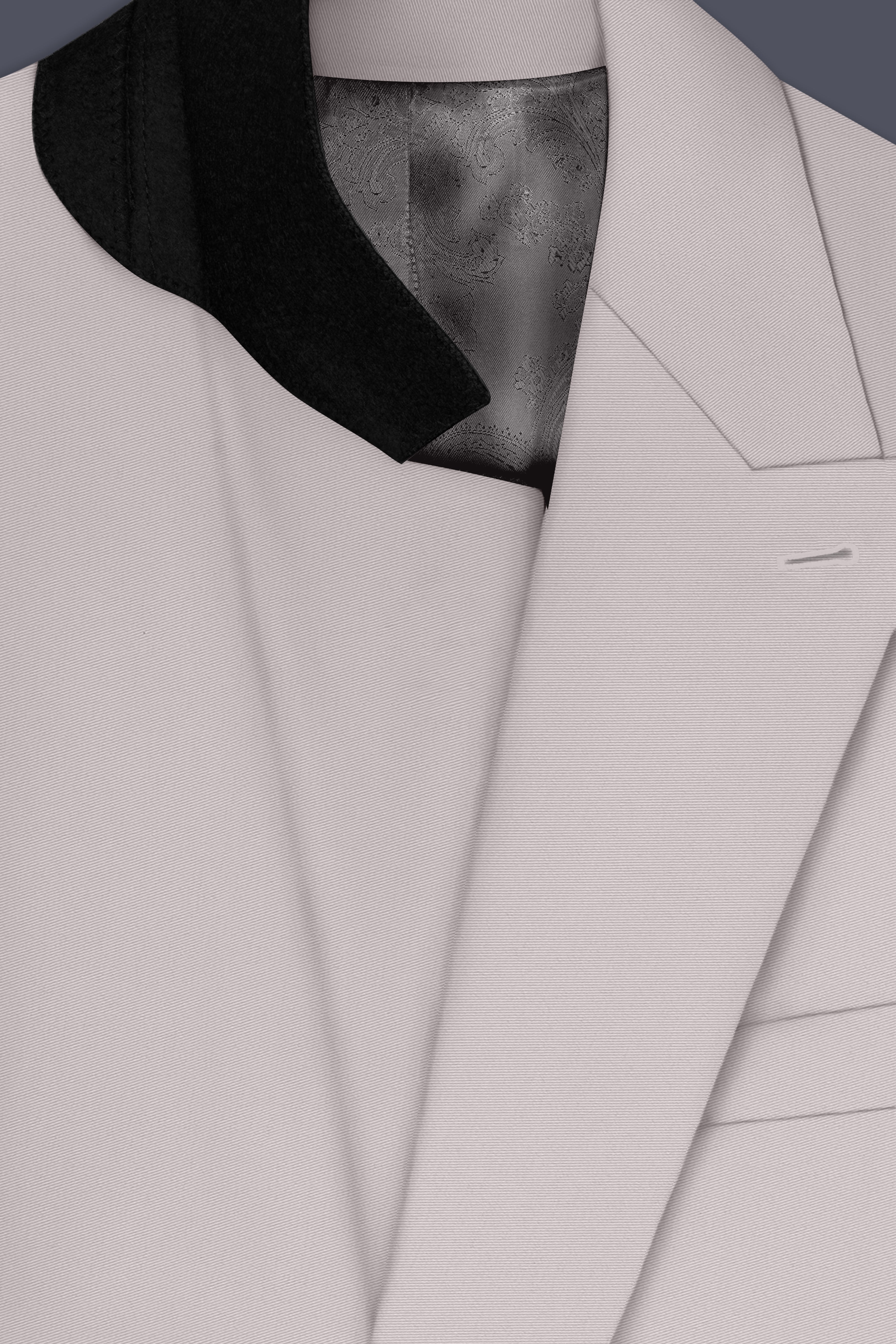 Lustre-Cloud Pink Slight Stretch Subtle Sheen Poly-Viscose Double Breasted Blazer