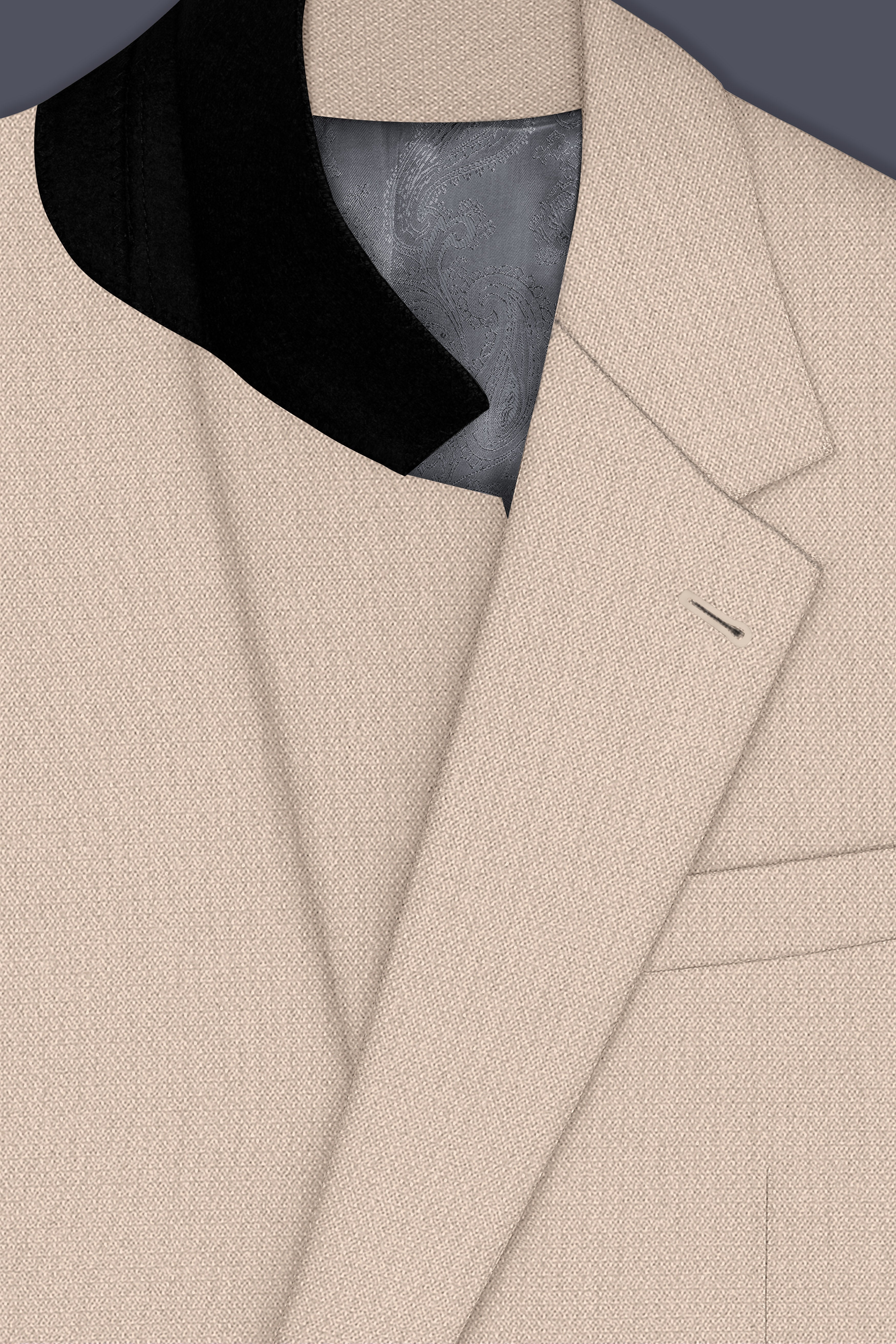 Dune-Foggy Cream Diamond Textured Wool Rich Slight Stretch Single Breasted Blazer