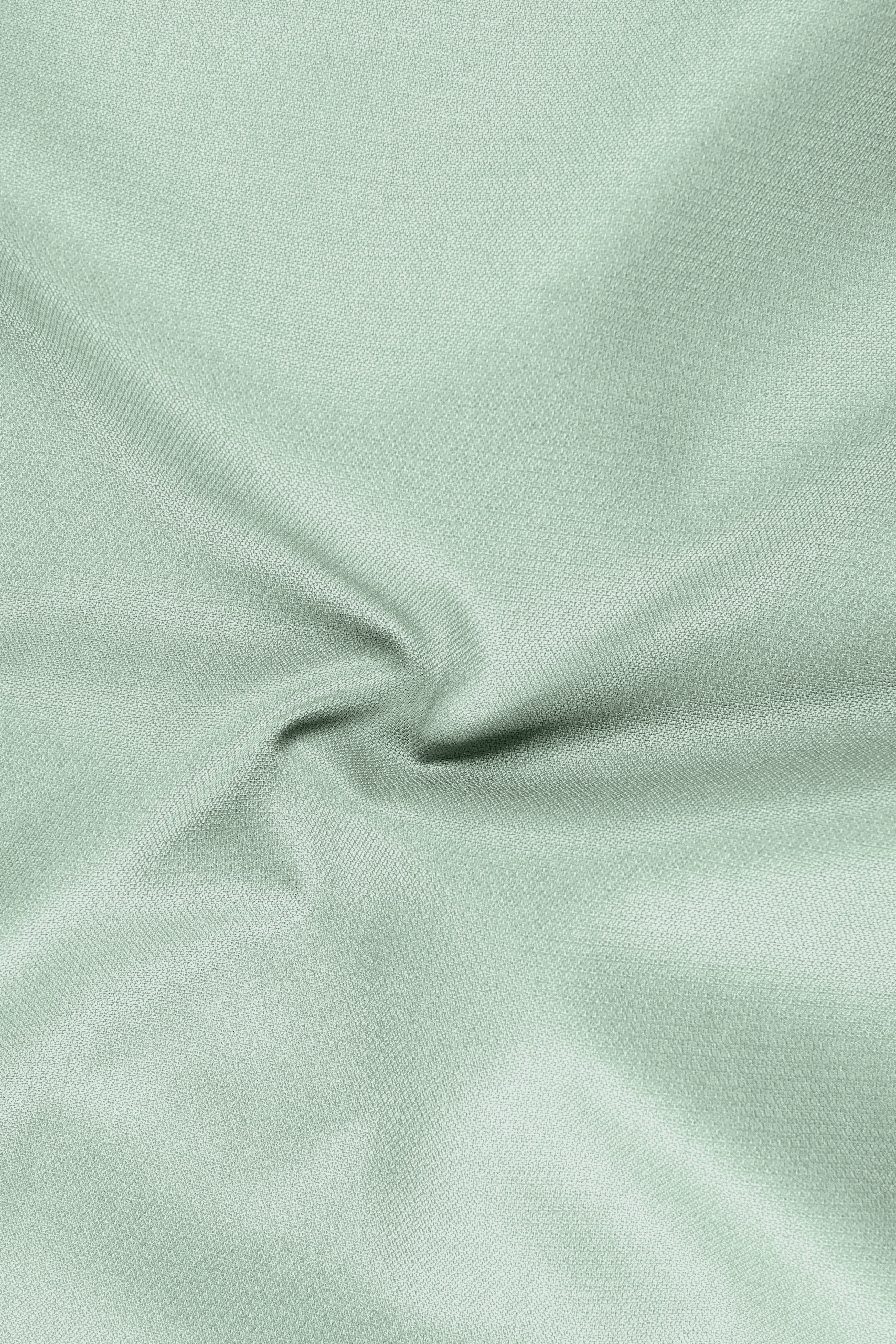 Sylvan-Cascade Green Diamond Textured Wool Rich Slight Stretch Single Breasted Blazer
