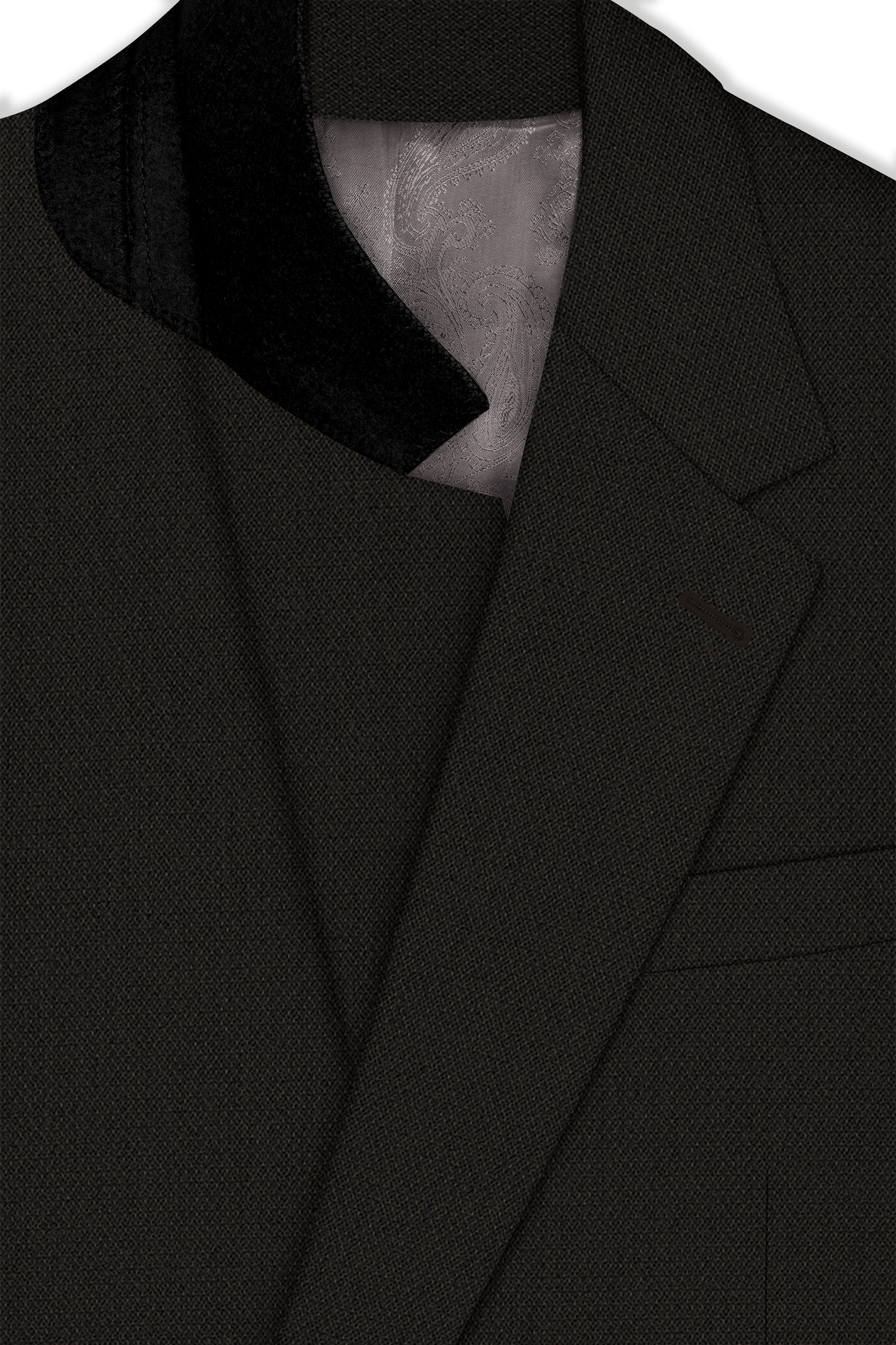 Velaro-Rangoon Green Diamond Textured Wool Rich Slight Stretch Single Breasted Blazer