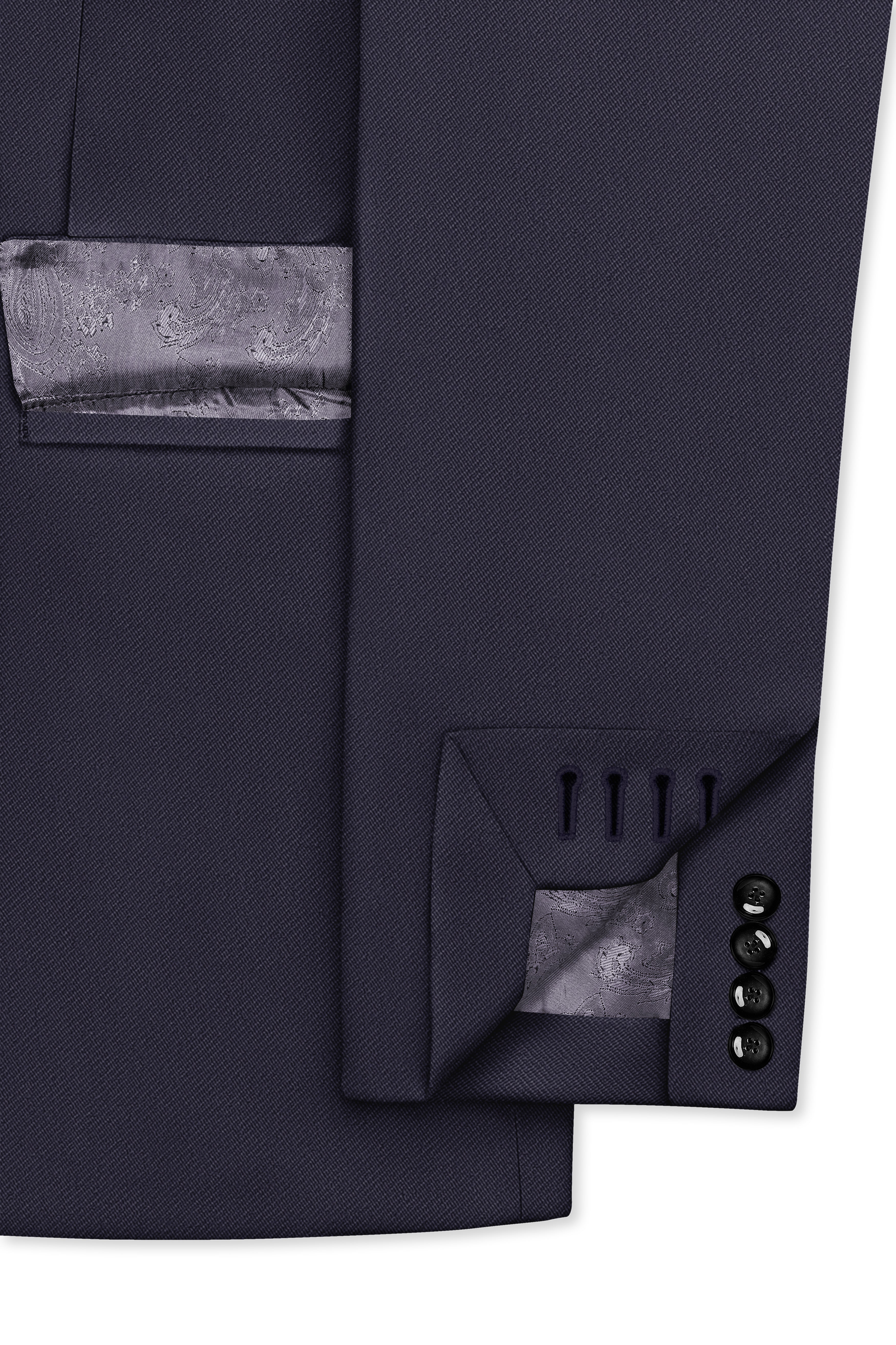 Kairo-Korean Charcoal Gray 4-Way Stretch Wrinkle-Free Wool Rich Single Breasted Blazer