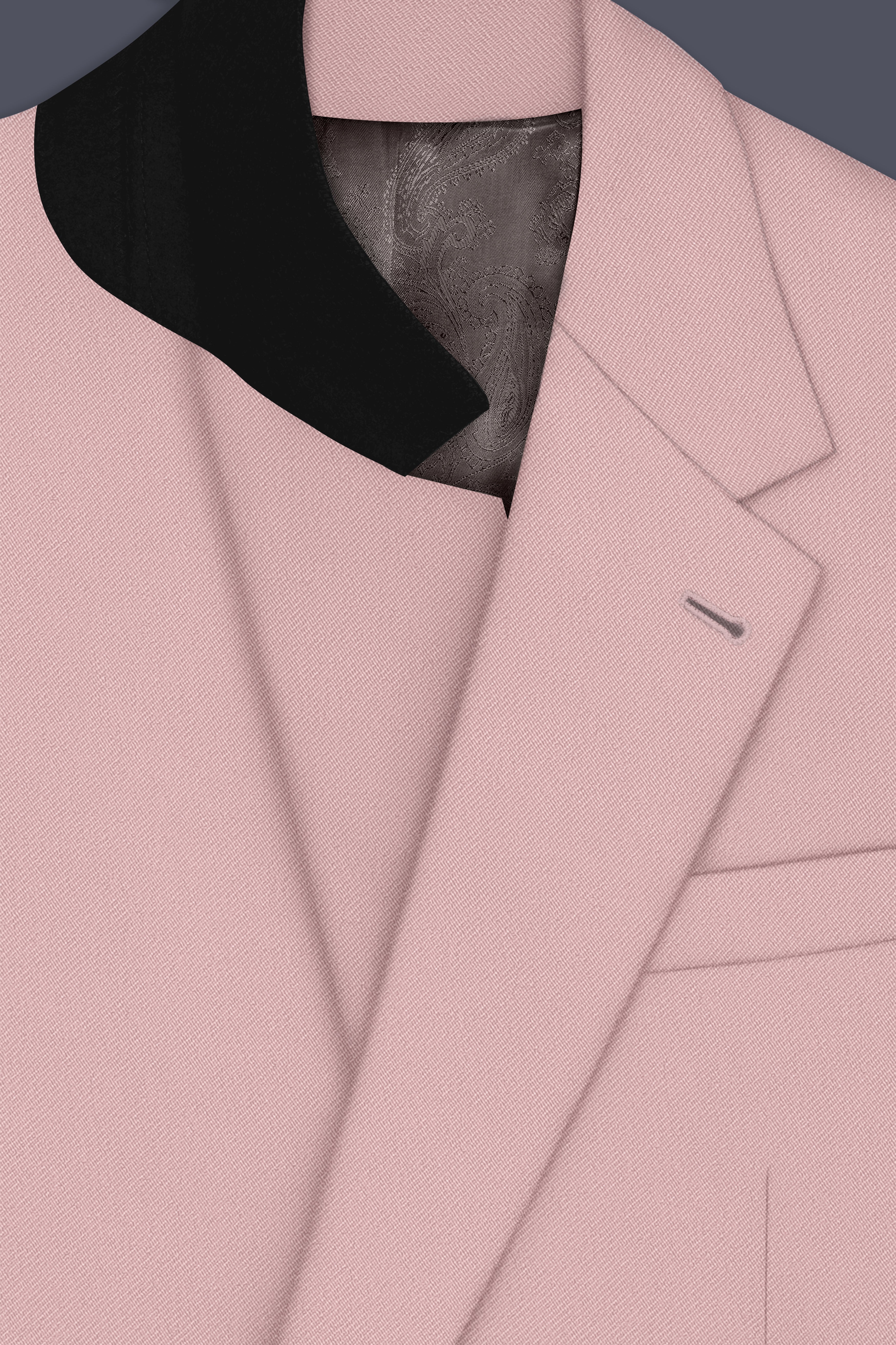 Solenne-Korean Pharlap Peach 4-Way Stretch Wrinkle-Free Wool Rich Single Breasted Blazer