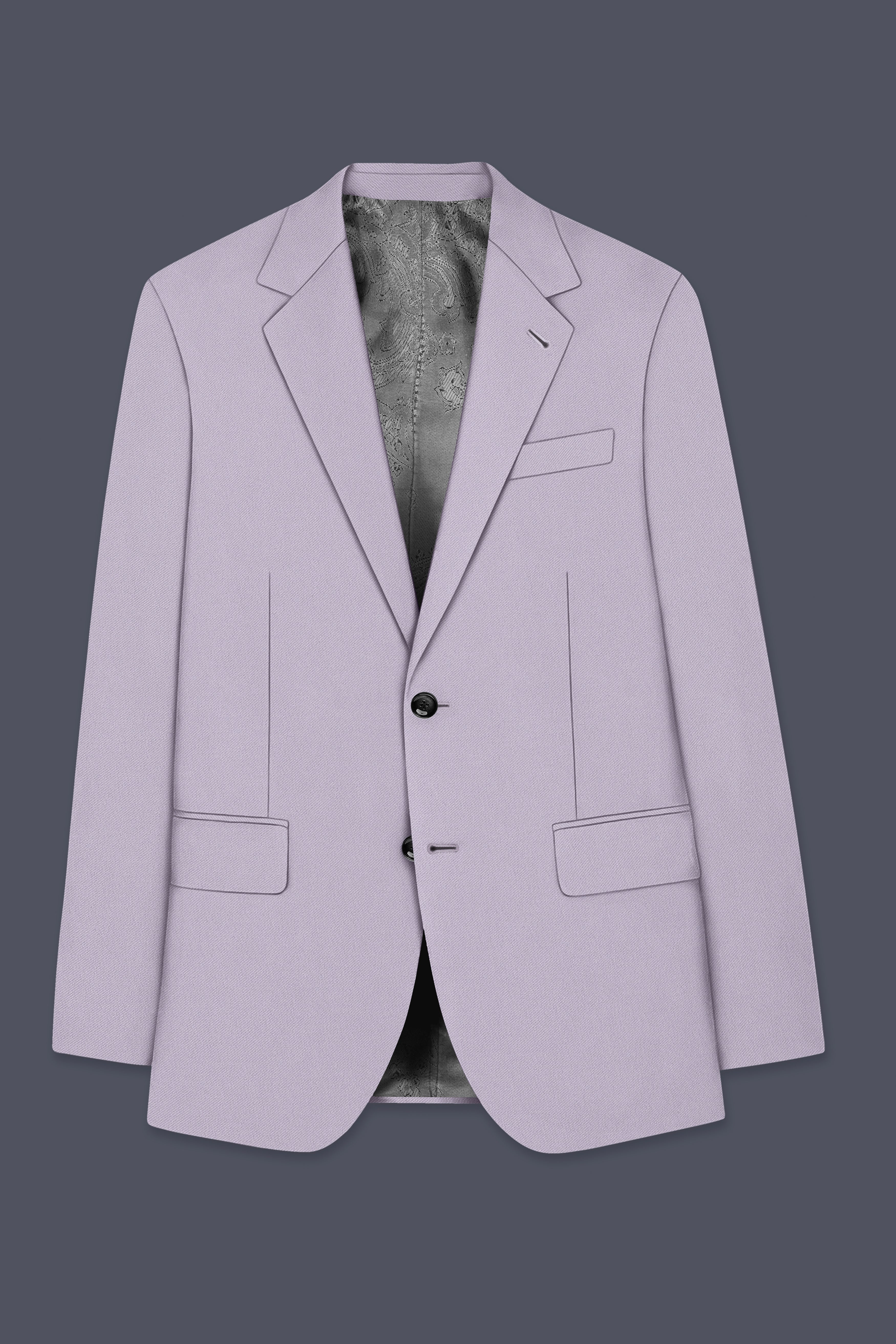 Aegis-Korean Iron Gray 4-Way Stretch Wrinkle-Free Wool Rich Single Breasted Blazer