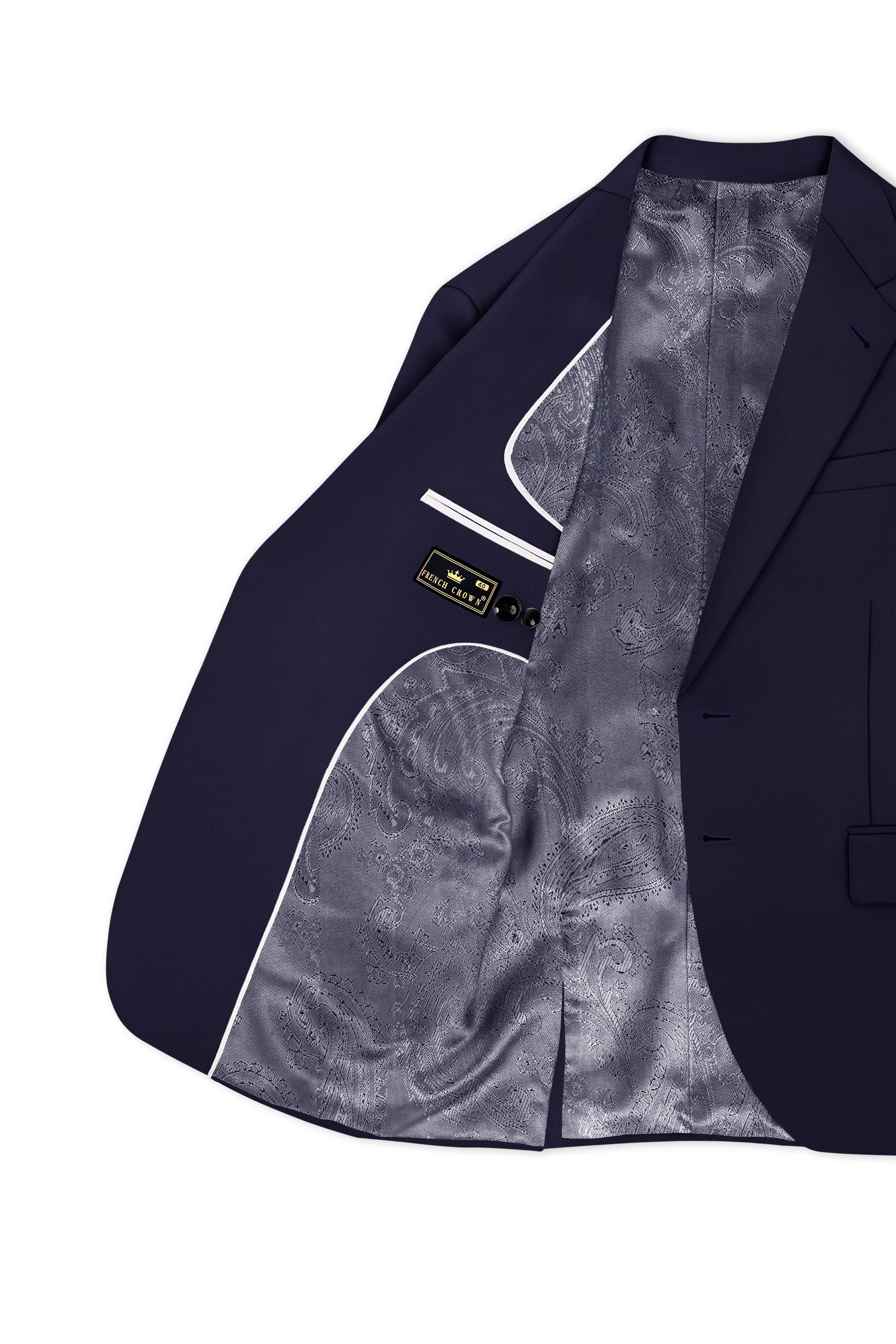 Azure-Baltic Sea Blue Wool Rich Slight Stretch Single Breasted Blazer