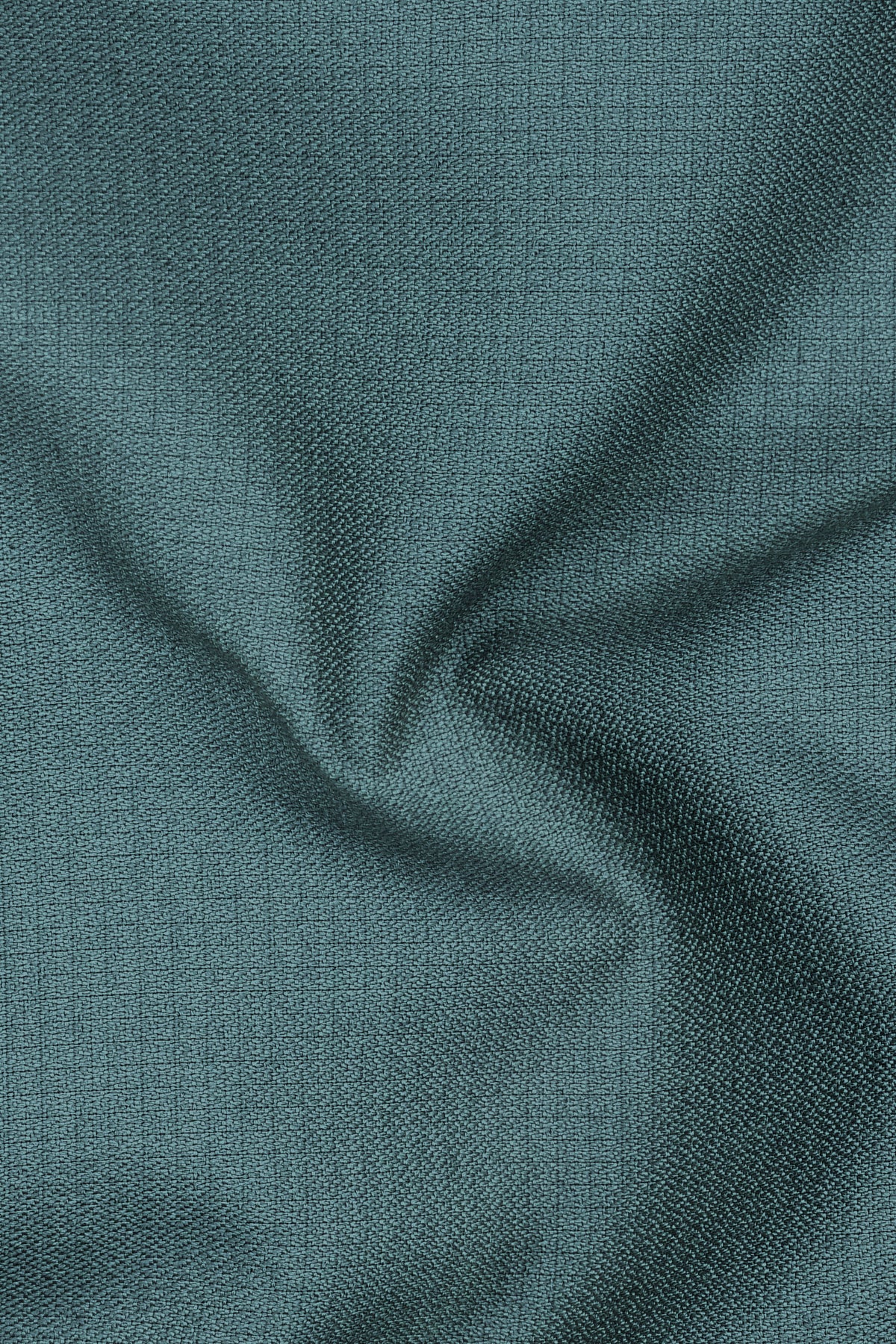 Viridian-Beetle Green Diamond Textured Wool Rich Slight Stretch Single Breasted Blazer