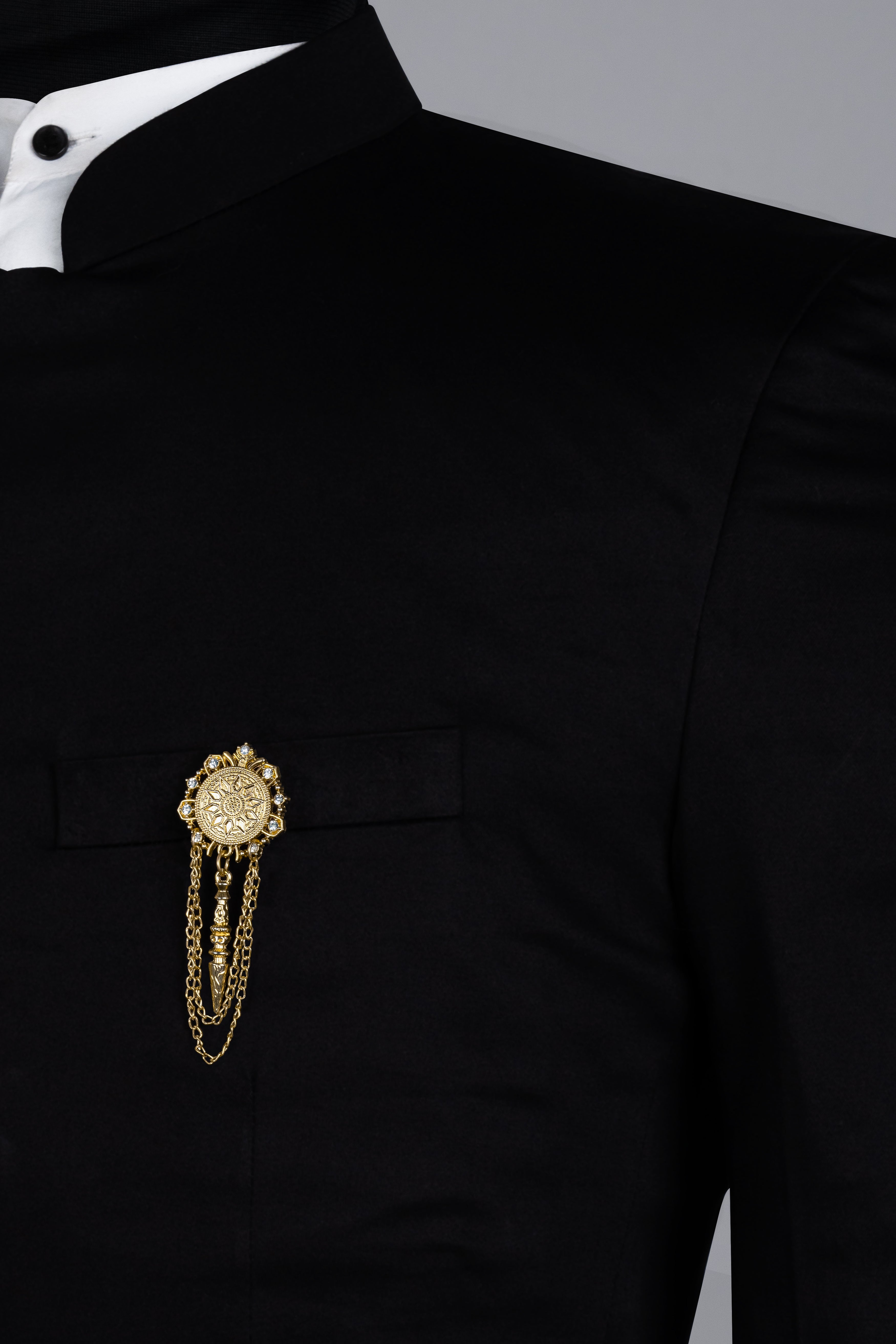 Royal Emblem Designer Gold Tone Brooch