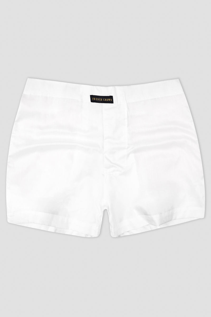 Bright White Poplin Premium Cotton Boxer