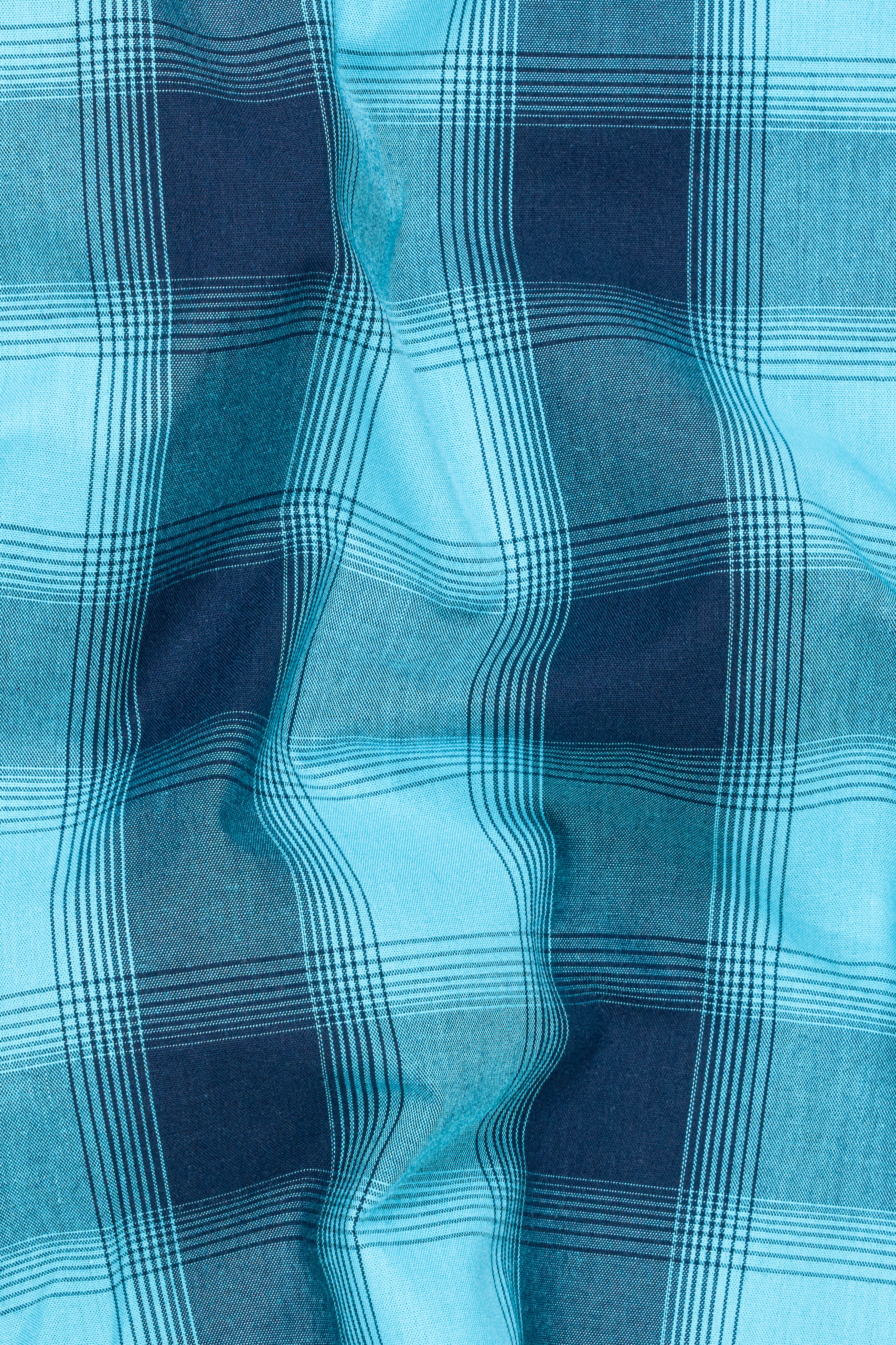 Bizzard Blue With Nile Navy Blue Checkered Premium Cotton Boxer BX535-28, BX535-30, BX535-32, BX535-34, BX535-36, BX535-38, BX535-40, BX535-42, BX535-44