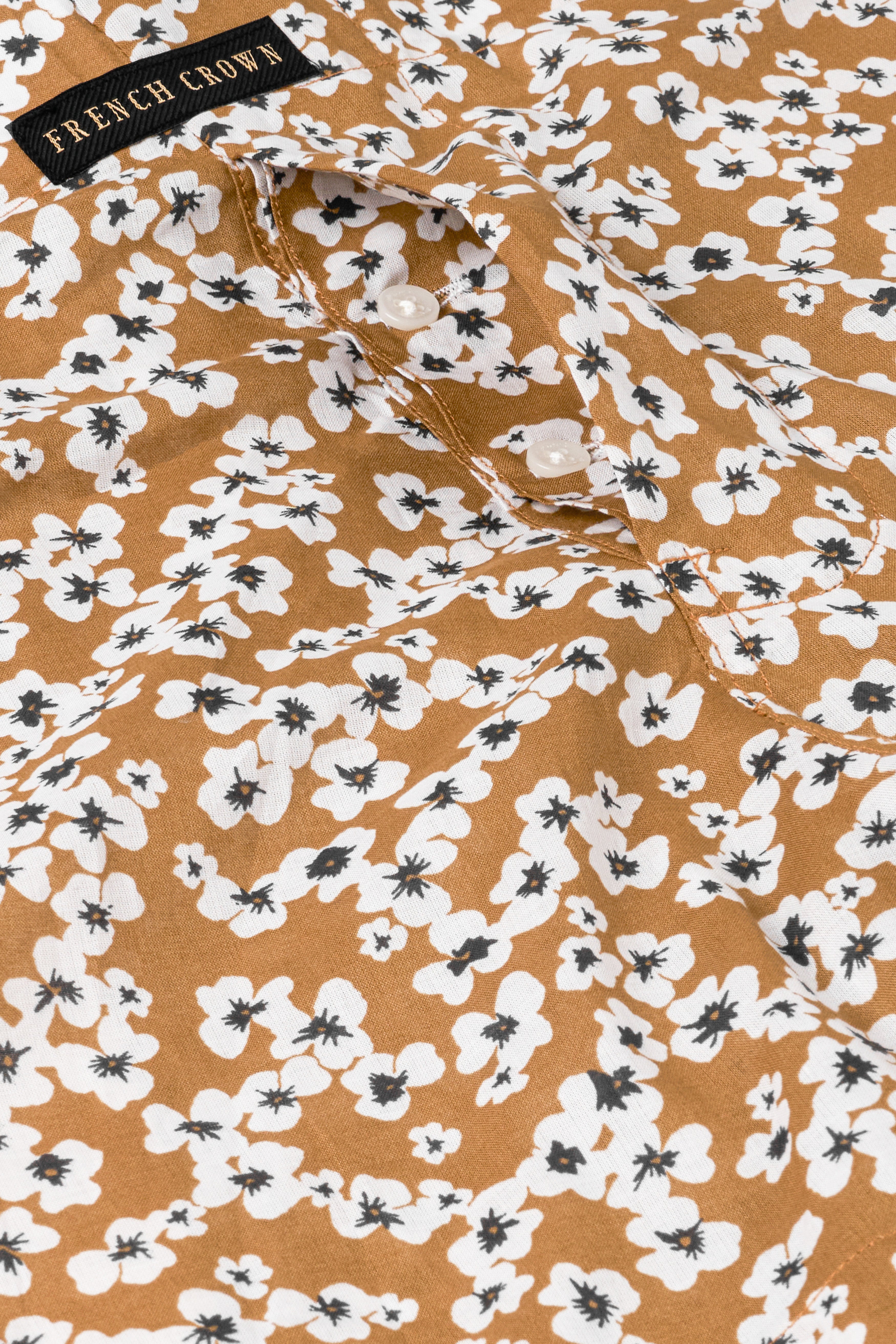 Mocha Brown With White Printed Premium Cotton Boxer BX552-28, BX552-30, BX552-32, BX552-34, BX552-36, BX552-38, BX552-40, BX552-42, BX552-44