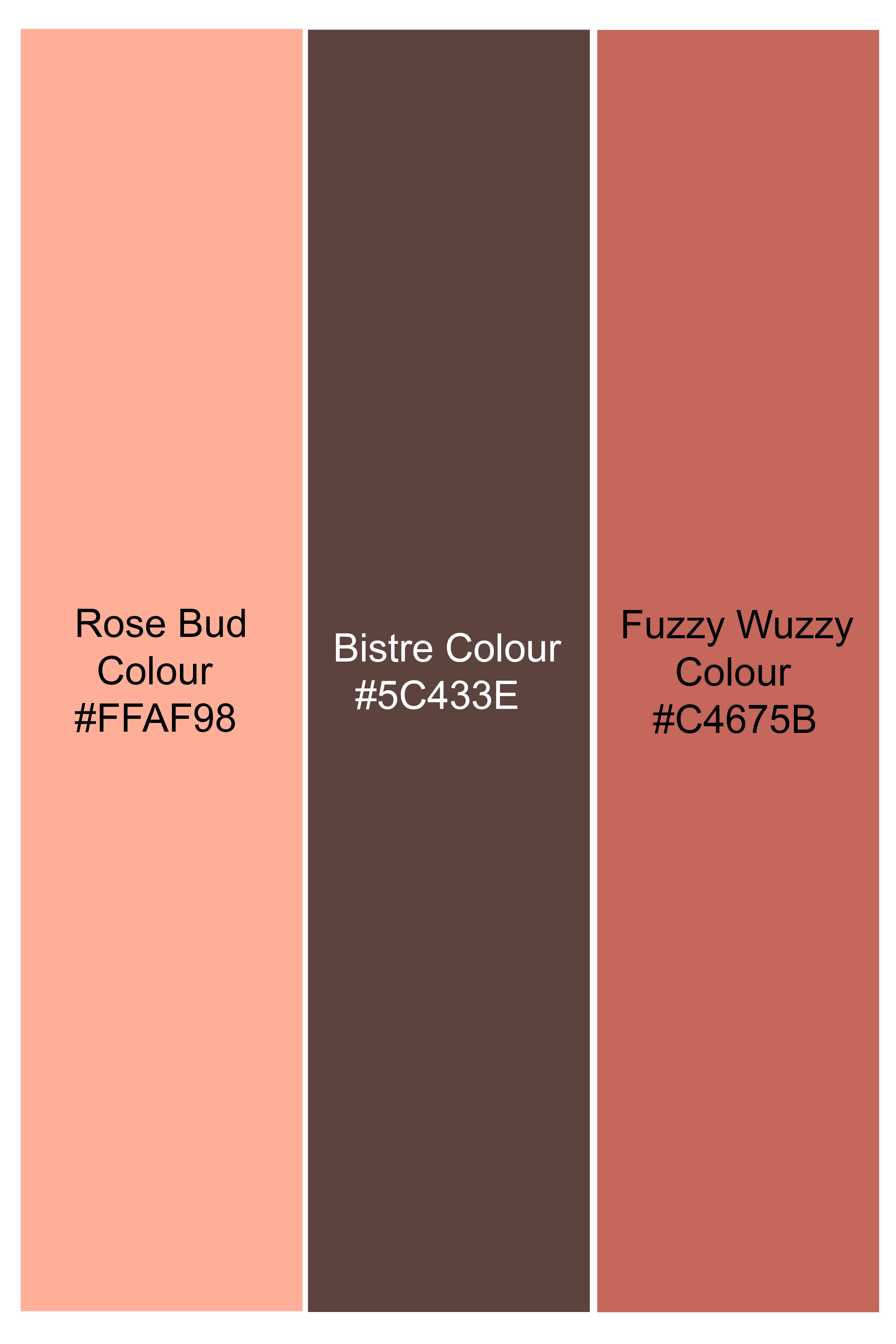 Rose Bud Peach With Fuzzy Wuzzy Printed Premium Tencel Boxer BX554-28, BX554-30, BX554-32, BX554-34, BX554-36, BX554-38, BX554-40, BX554-42, BX554-44