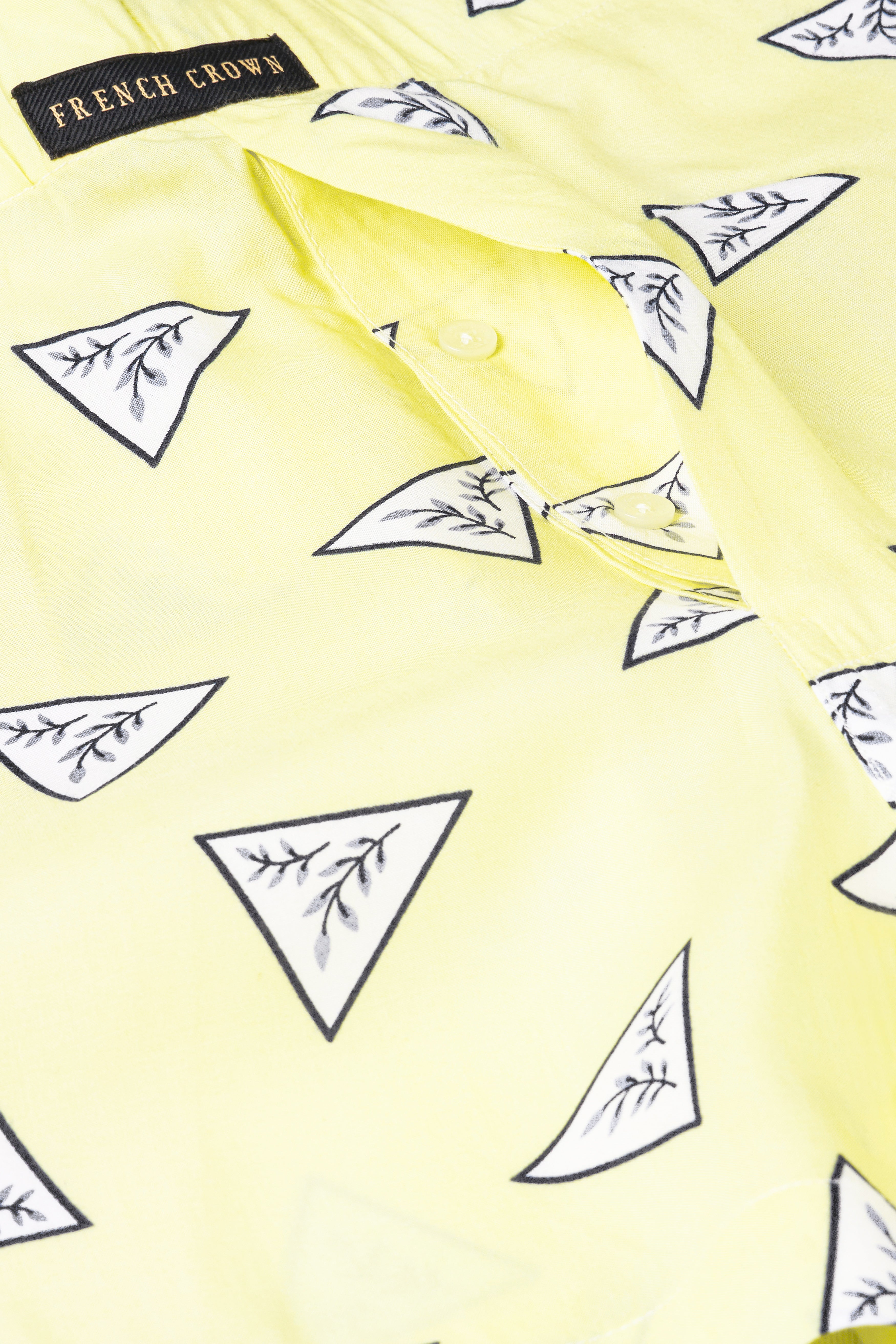 Astra Yellow Triangle Printed Premium Cotton Boxer BX556-28, BX556-30, BX556-32, BX556-34, BX556-36, BX556-38, BX556-40, BX556-42, BX556-44
